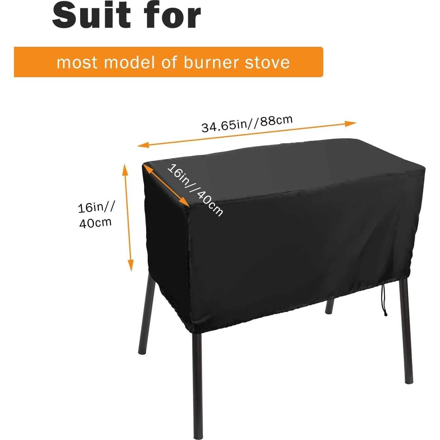 Cubierta Impermeable Luxiv para Estufa de Campamento 2 Quemadores 80x40x40 cm