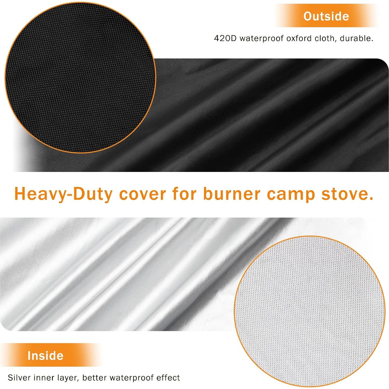 Cubierta Impermeable Luxiv para Estufa de Campamento 2 Quemadores 80x40x40 cm