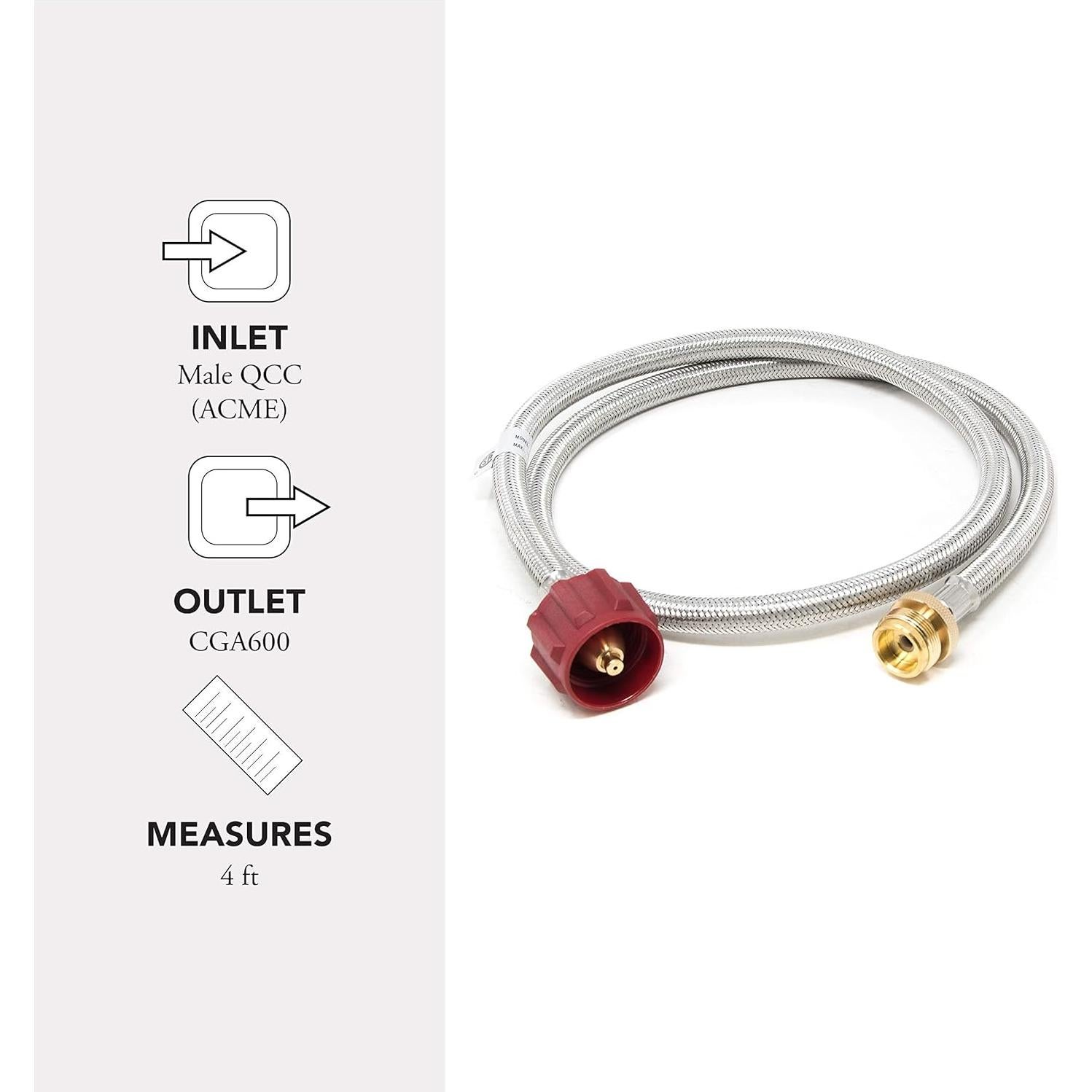 Adaptador de Manguera de Propano Gas One 50143 1 a 20 lb 4 pies