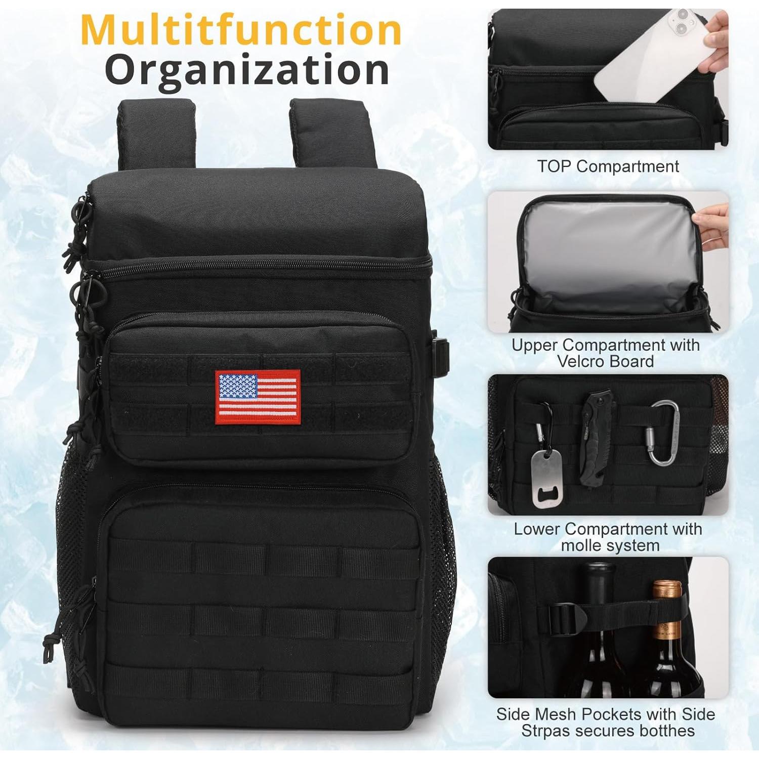 Mochila Táctica Enfriadora ATRIPACK 25L Impermeable Negra