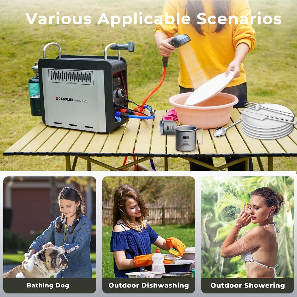 Calentador de Agua Portátil CAMPLUX Nano 3 Pro 6 kg 6 kW