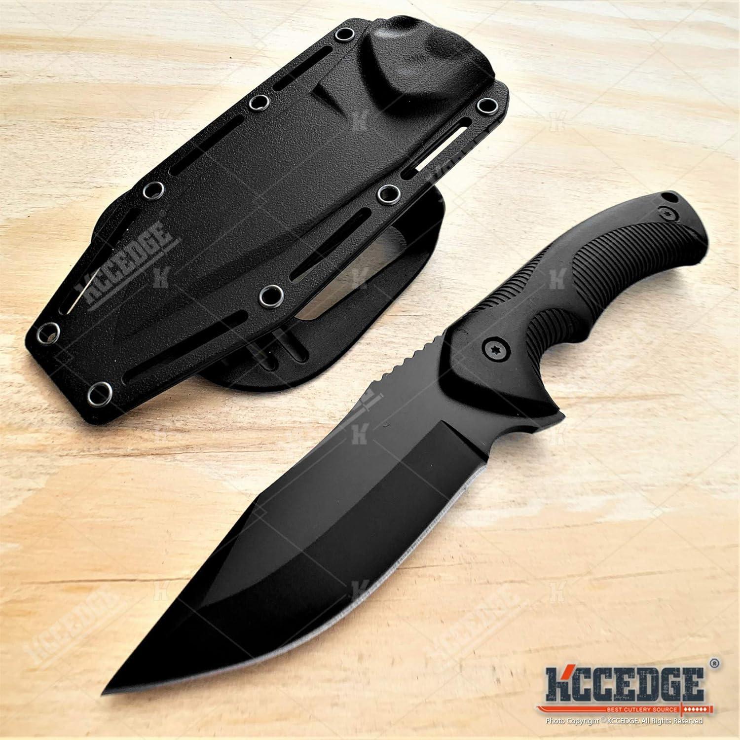 Cuchillo Táctico KCCEDGE 9" Hoja Fija Acero Inoxidable