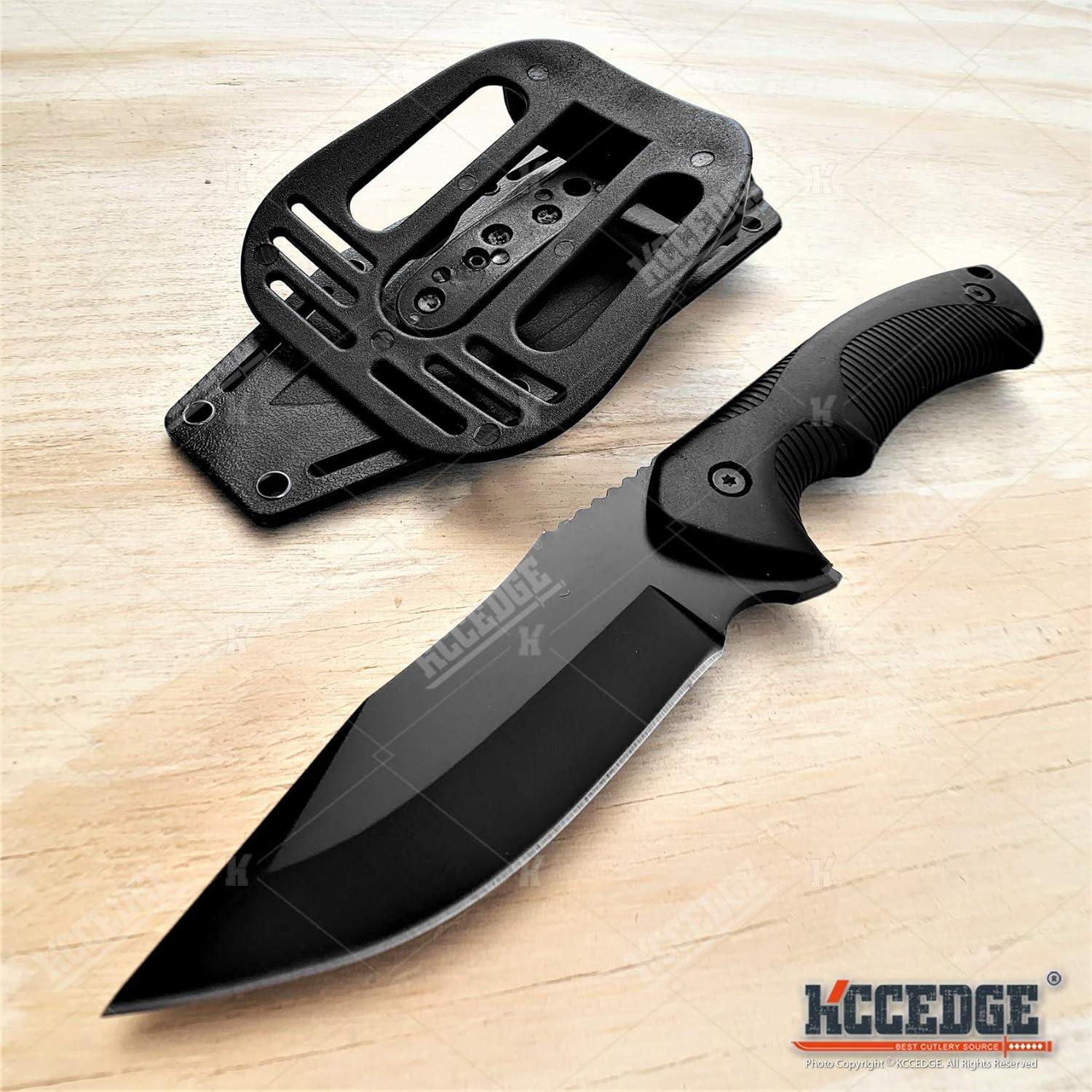 Cuchillo Táctico KCCEDGE 9" Hoja Fija Acero Inoxidable