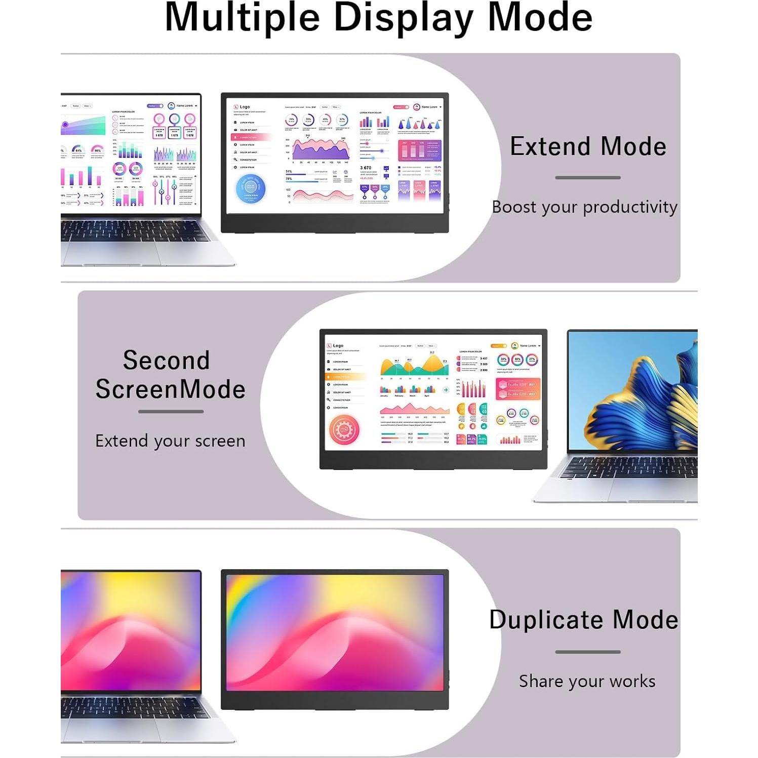 Monitor Portátil 14.1" Táctil Full HD Topmonitor 1920x1080