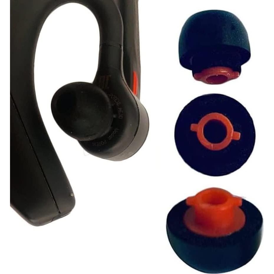 in-Ear Tip Adapter Mount Memory Foam Ear Tips Compatible with Plantronics Voyager 5200 / Voyager Legend /Pro , Reducing Noise Earbuds Foam Ear Tips, 3 Piece S/M/L, Foam Black
