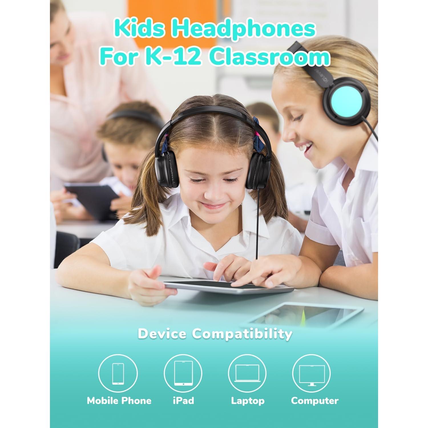 Auriculares con cable iClever HS28 para niños - Paquete de 5