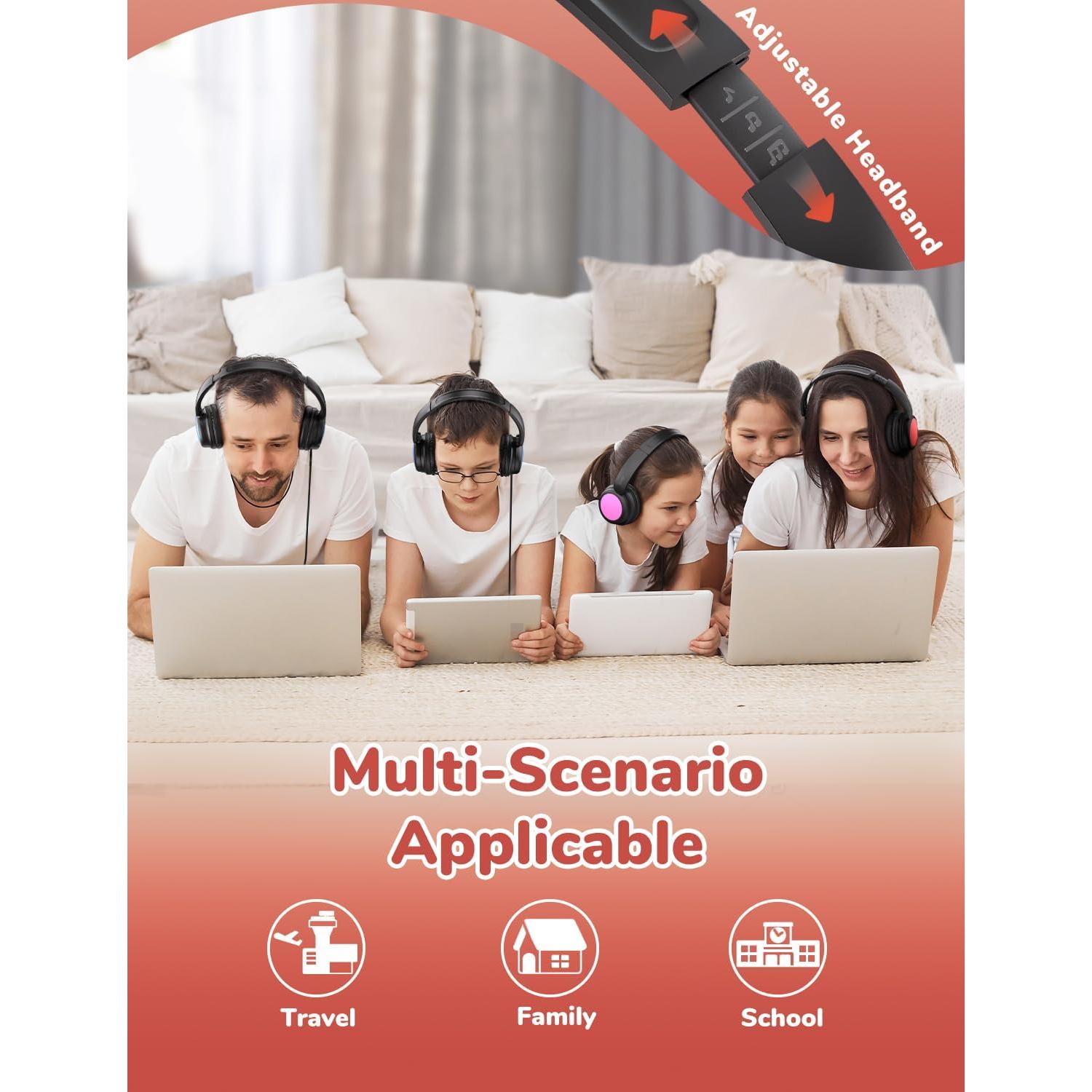 Auriculares con cable iClever HS28 para niños - Paquete de 5