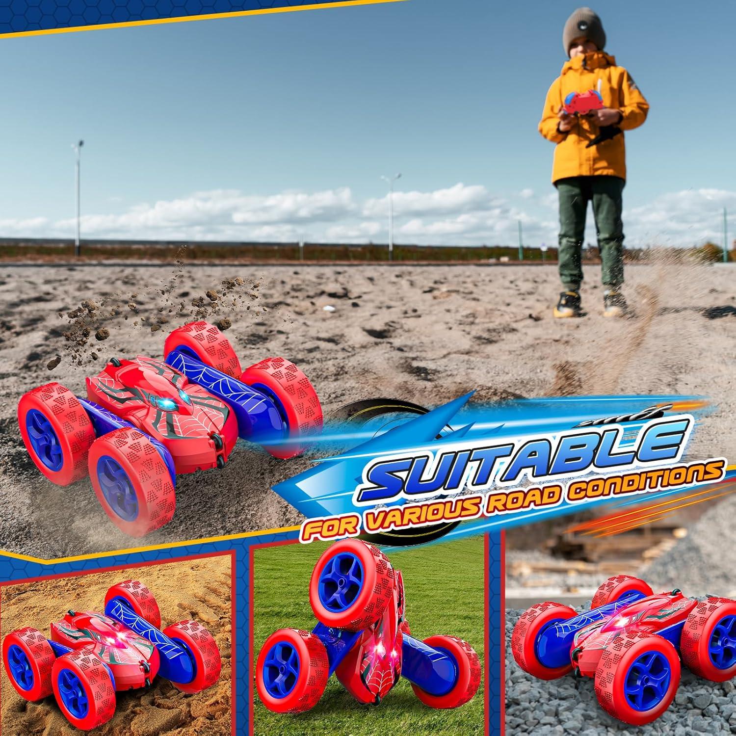 Coche RC 4WD Doble Lado 360° Excitobo para Niños 3-12 Años