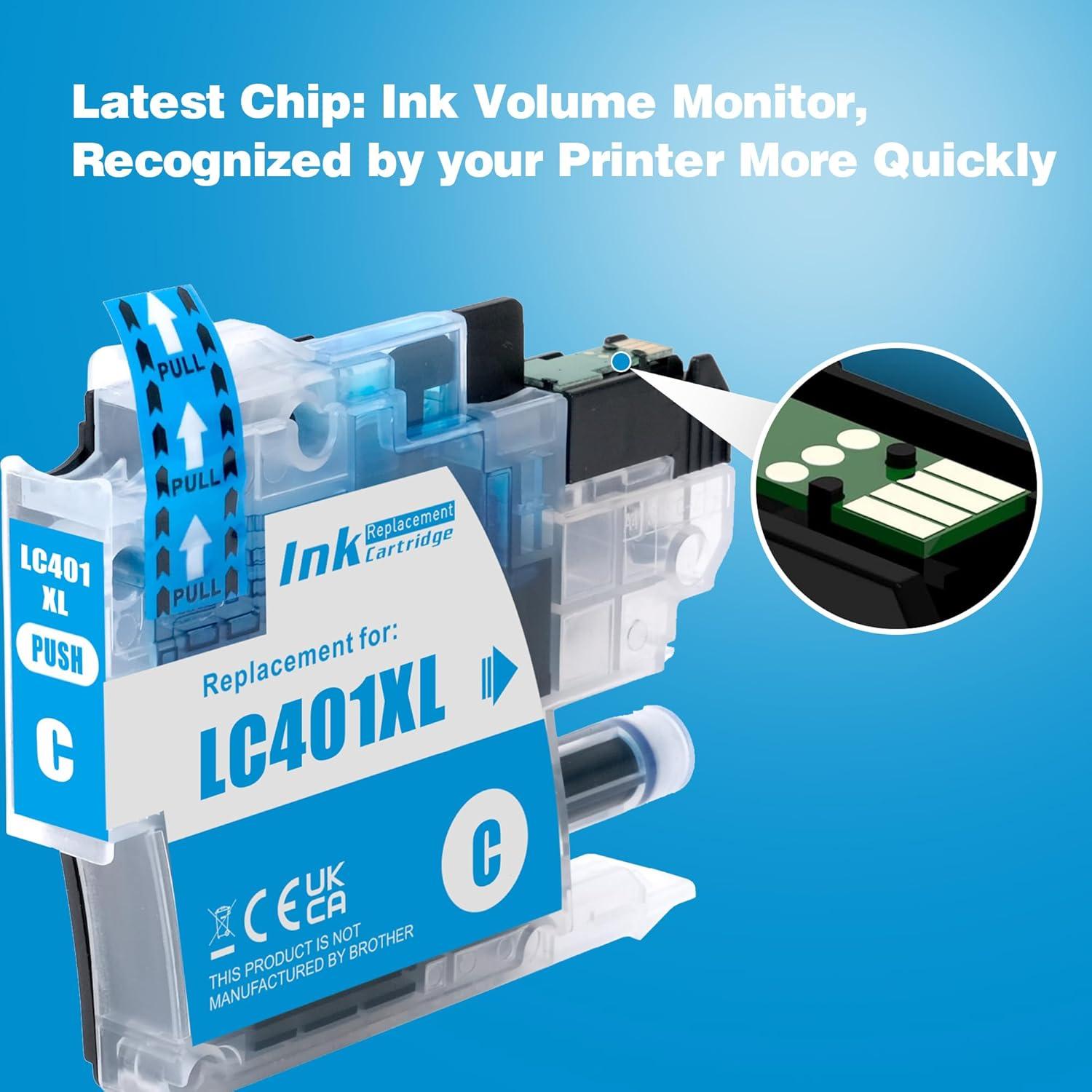 Cartuchos de Tinta F FINDERS&CO LC401XL 4 Colores Alto Rendimiento