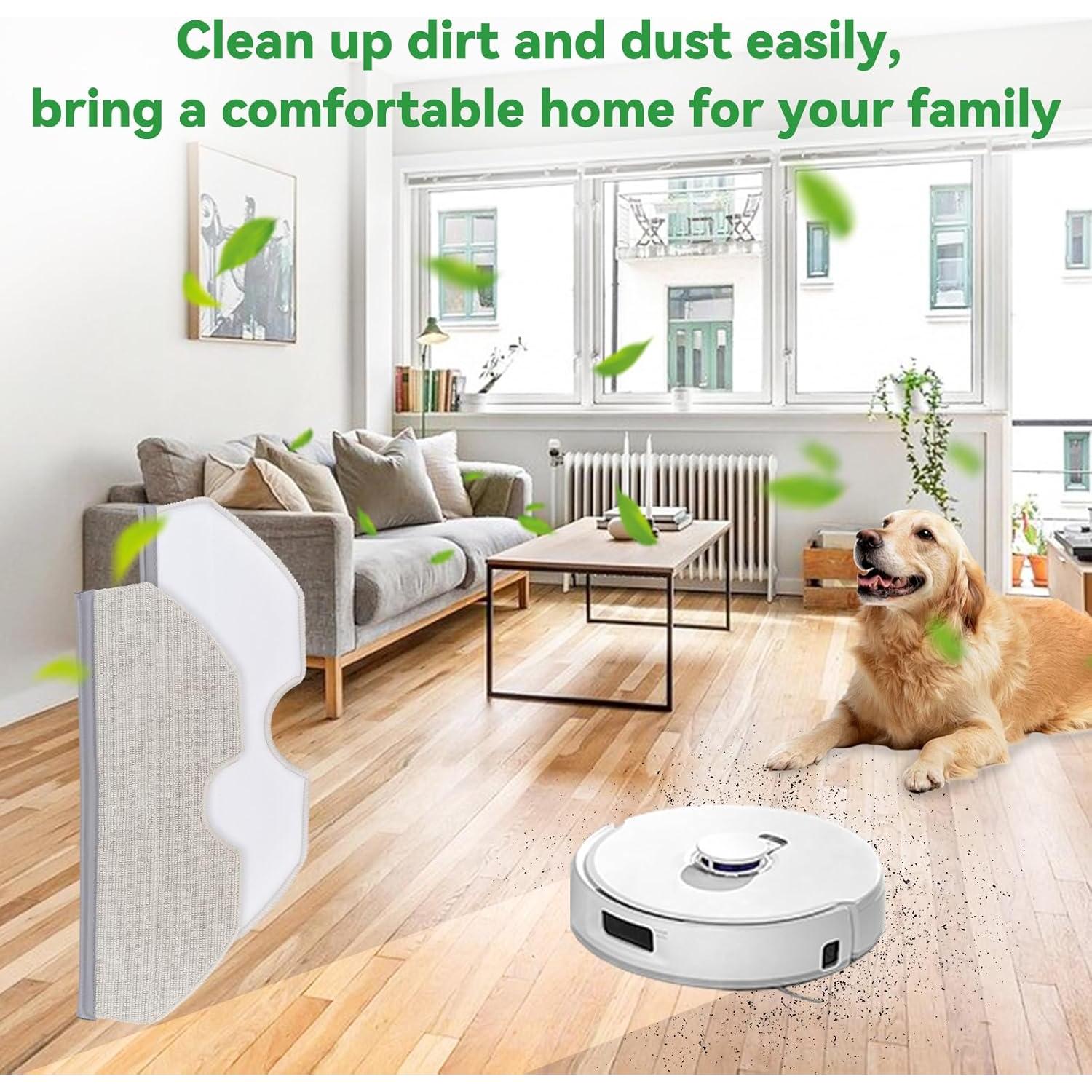 Paños de Mopa Reutilizables Sgizoku para Aspiradora Narwal Freo X Plus - 6 Piezas