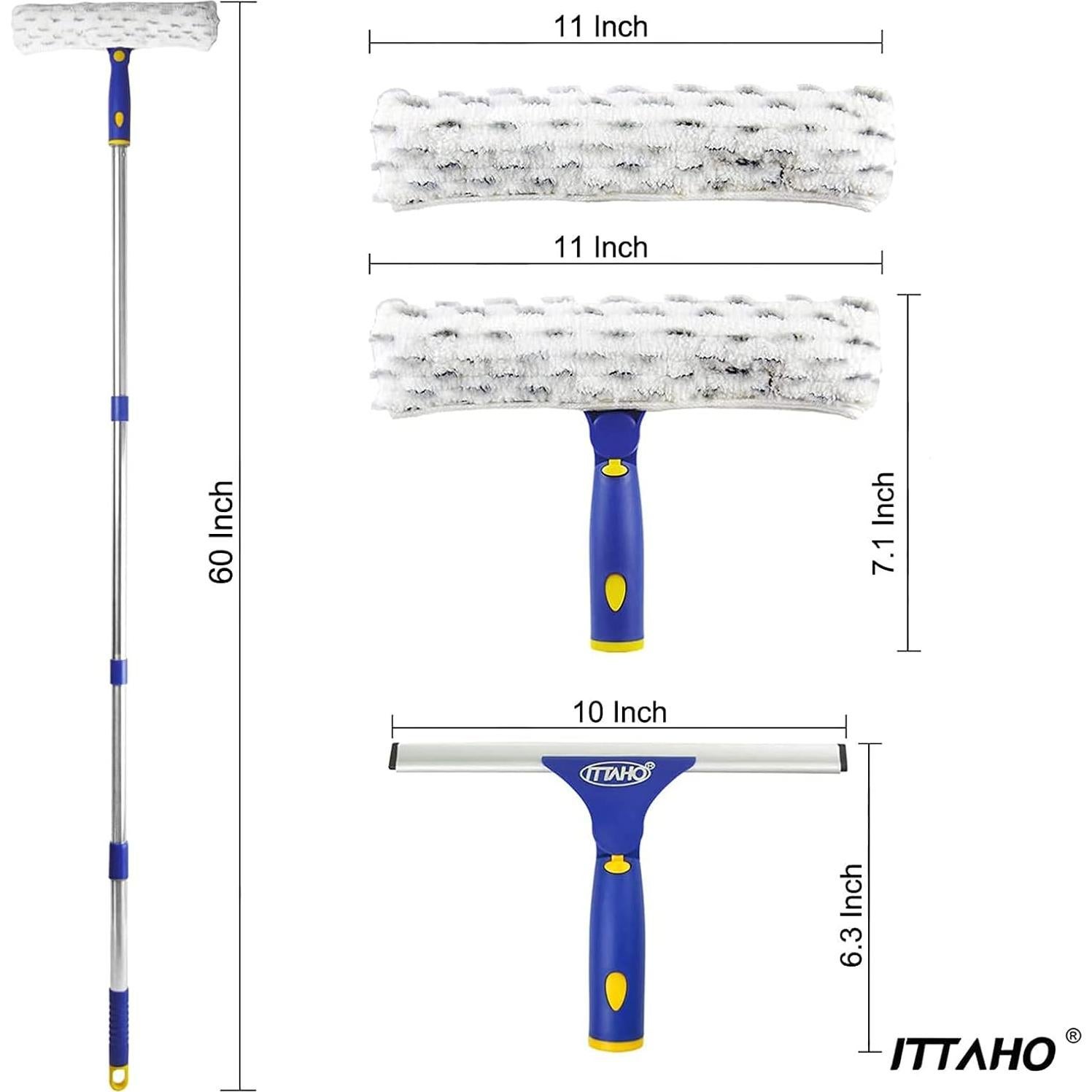 Kit de Limpieza de Ventanas ITTAHO con Mango Extensible 134.62 cm