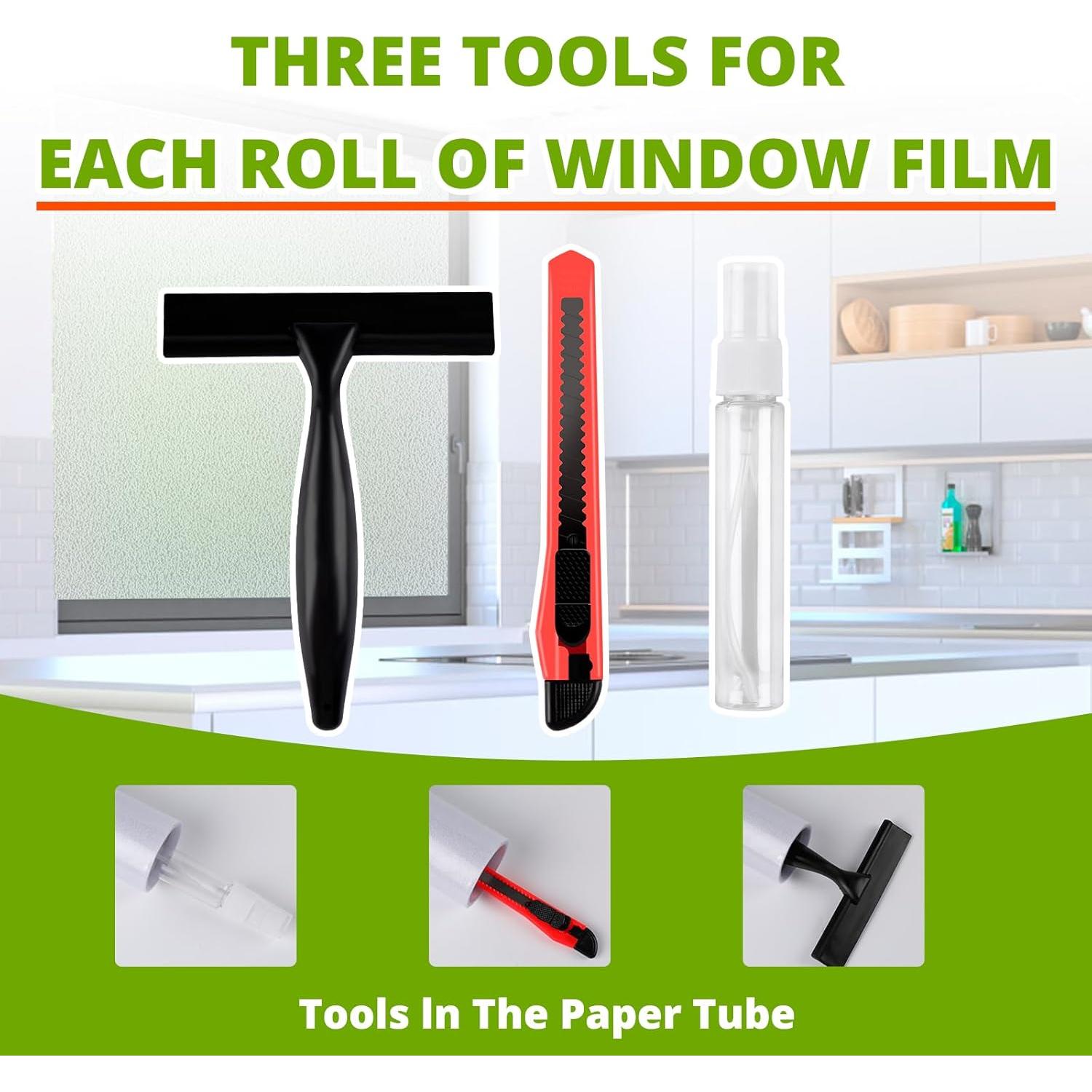 Kit de Película de Privacidad para Ventanas HTVRONT 44.5x199.4cm