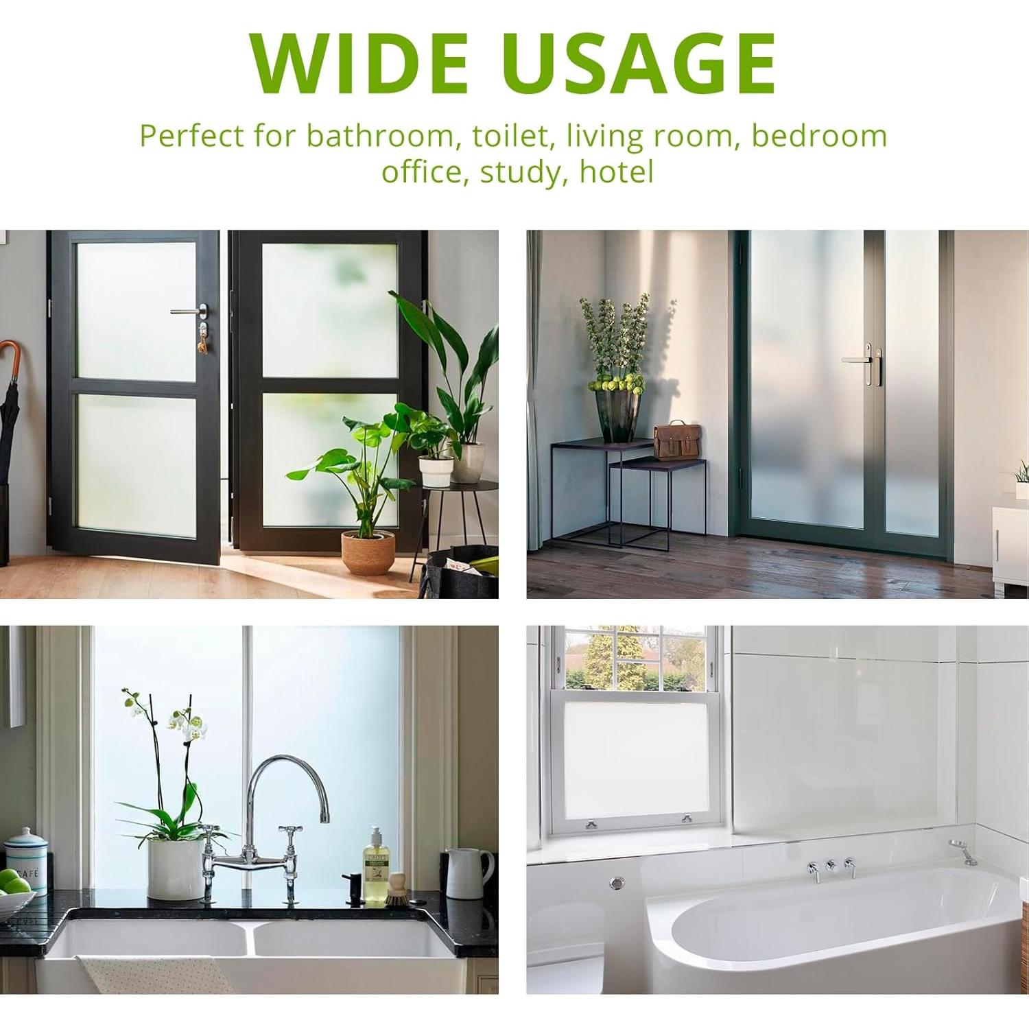 Kit de Película de Privacidad para Ventanas HTVRONT 44.5x199.4cm