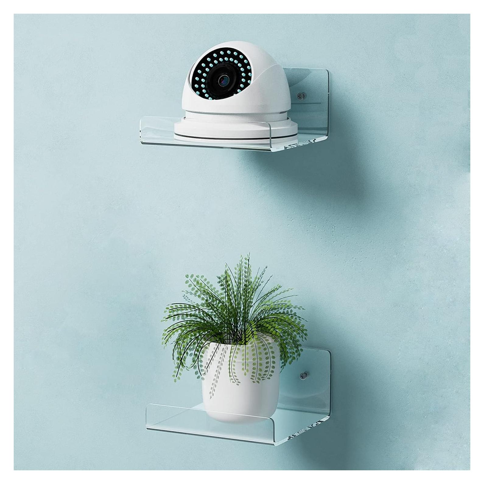 Estantes Flotantes Adhesivos Weronique 2 Paquetes Acrílico 10x5cm