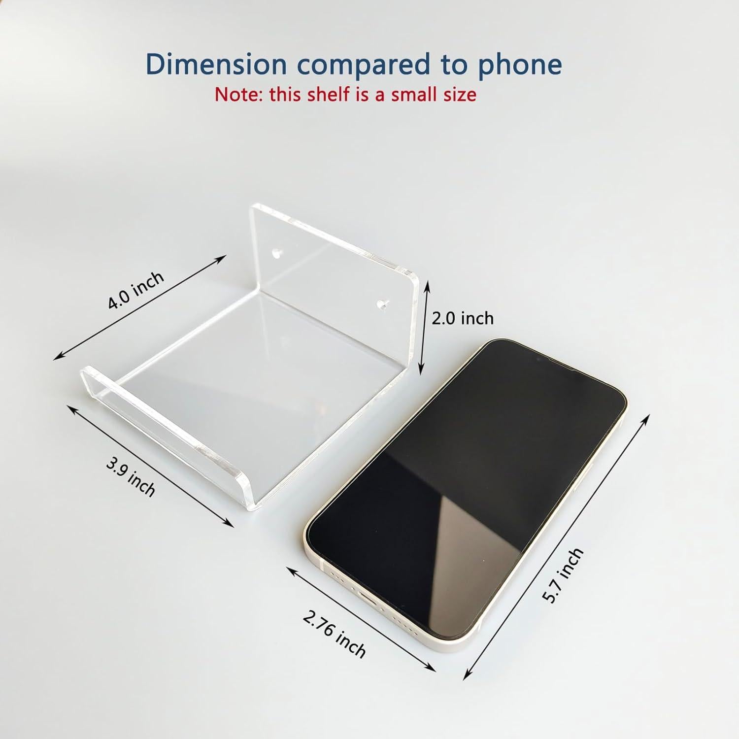 Estantes Flotantes Adhesivos Weronique 2 Paquetes Acrílico 10x5cm