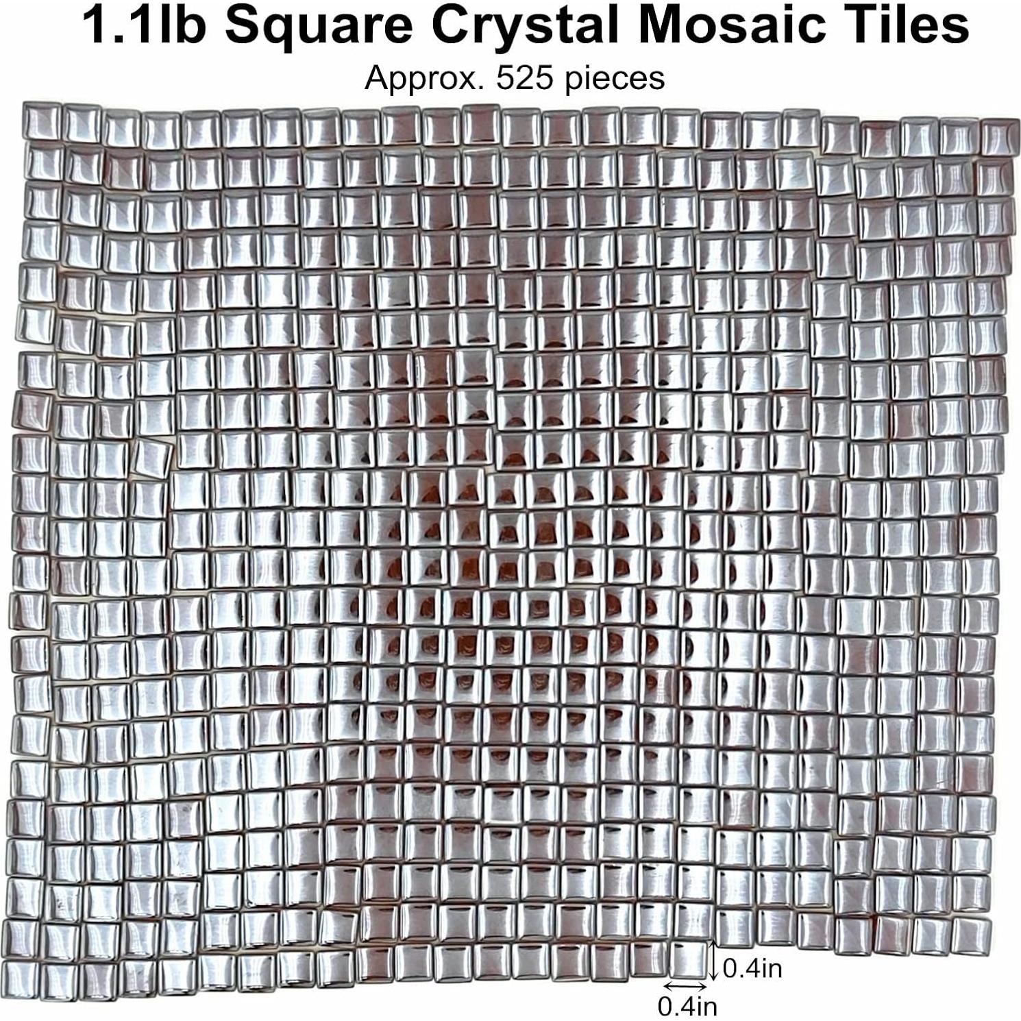 Azulejos de Mosaico de Cristal Esweny 1.1lb 525 Piezas Café