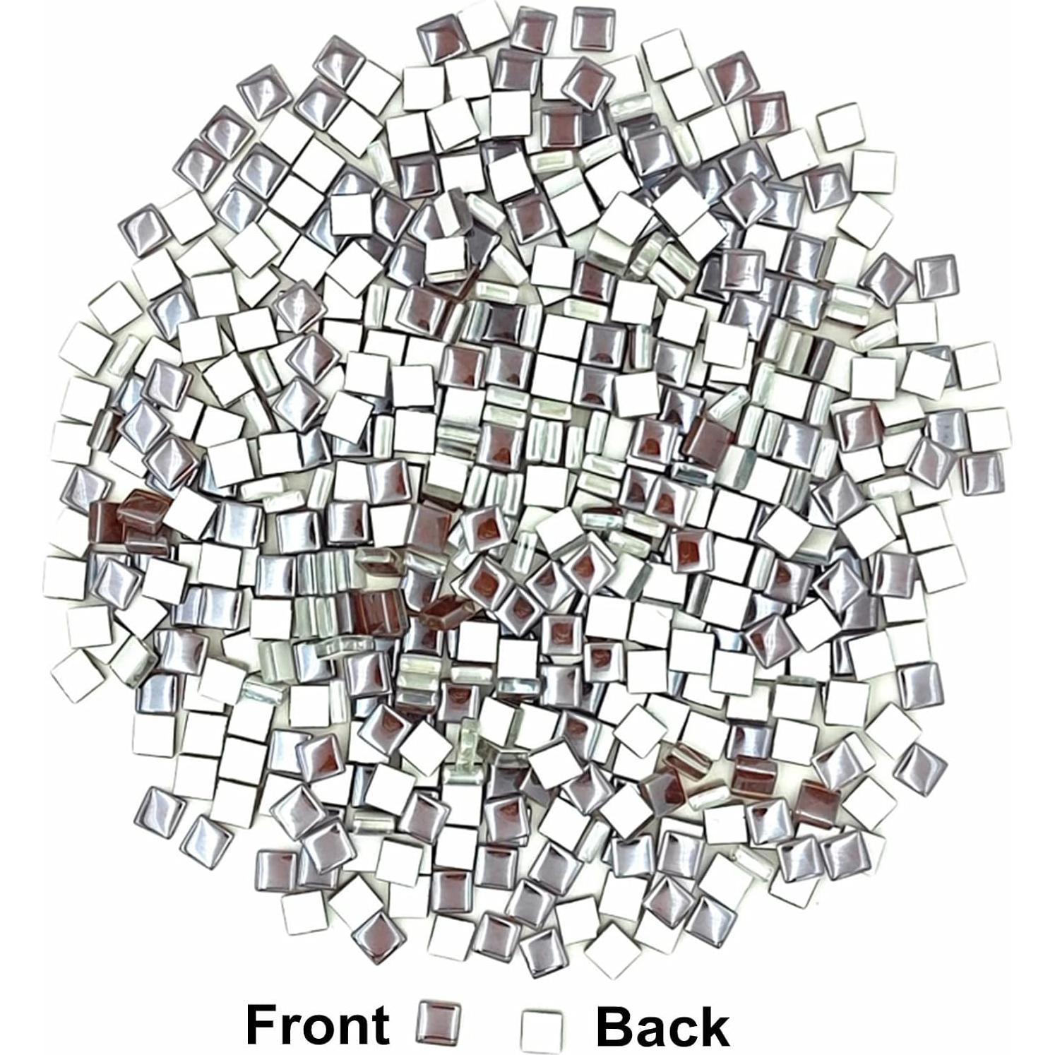 Azulejos de Mosaico de Cristal Esweny 1.1lb 525 Piezas Café