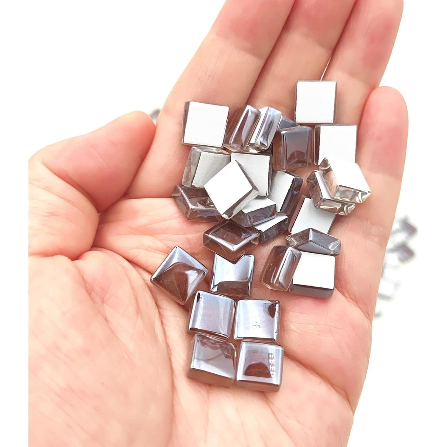 Azulejos de Mosaico de Cristal Esweny 1.1lb 525 Piezas Café