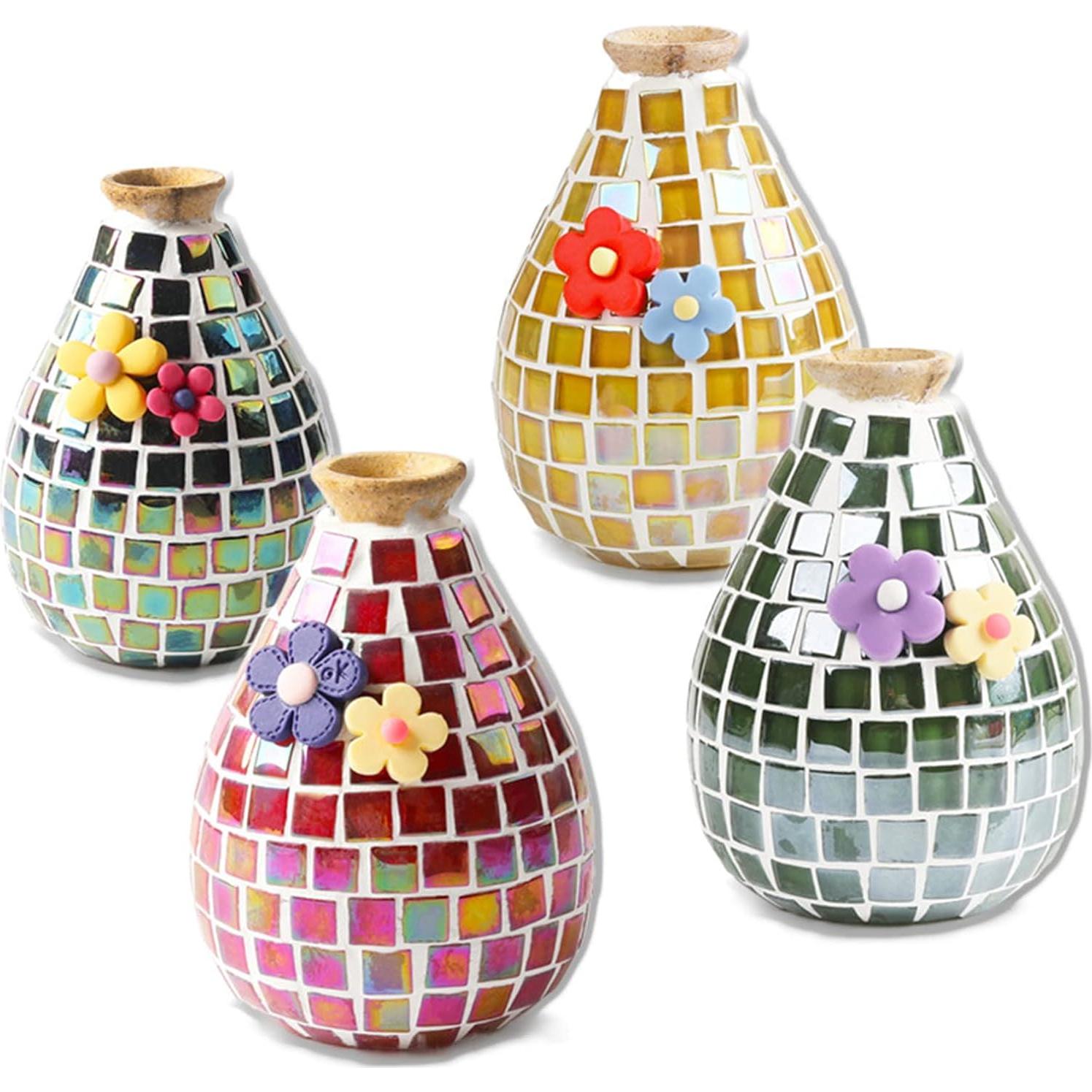 Azulejos de Mosaico de Cristal Esweny 1.1lb 525 Piezas Café