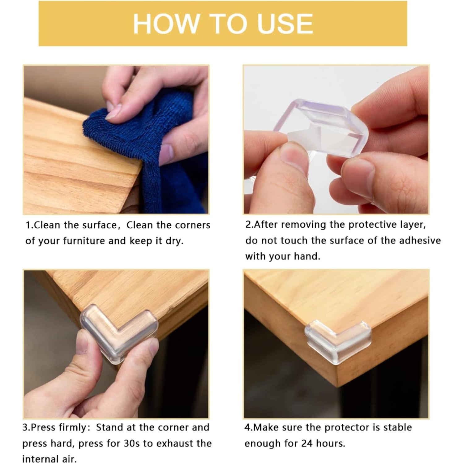 Protectores de Esquinas para Bebés AIXMEET - 12 Piezas Transparentes