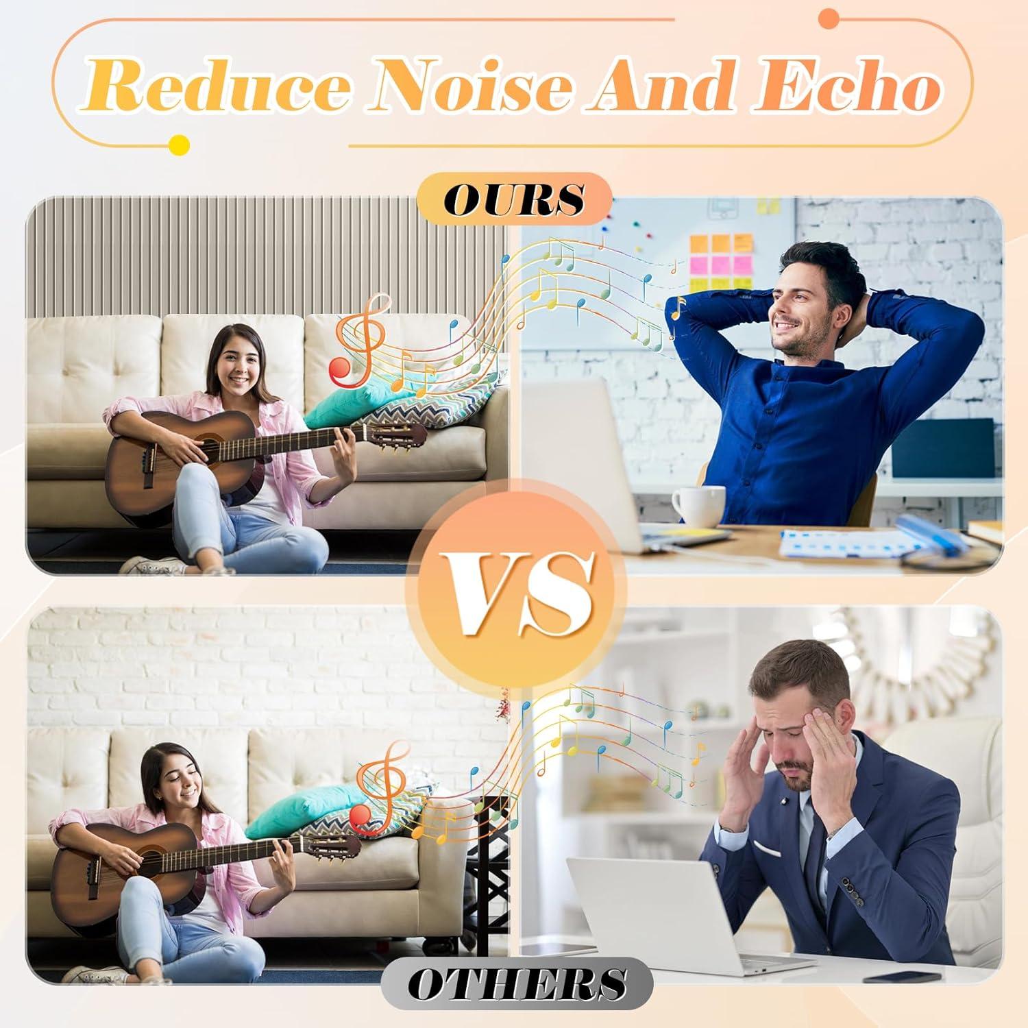 Paquete de 5 Paneles Acústicos Autoadhesivos Camel 47x12cm