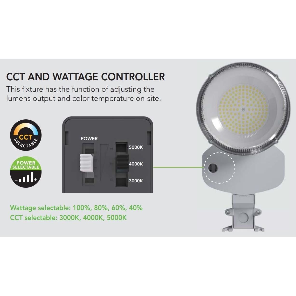 Luz LED de Crepúsculo a Amanecer Superior Lighting 80W 12000 Lúmenes