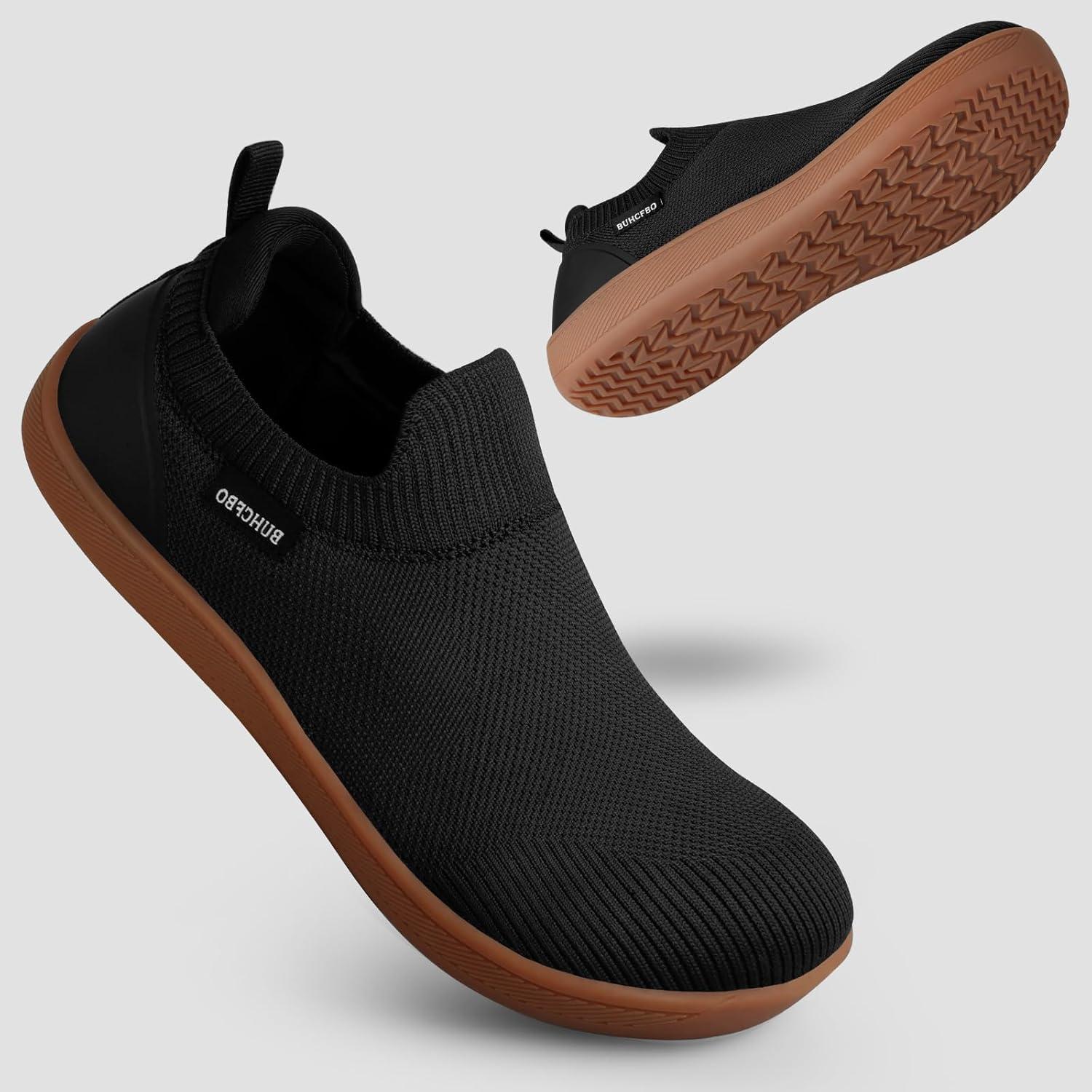 Zapatos Minimalistas Hombre BUHCFBO Punta Ancha Slip On