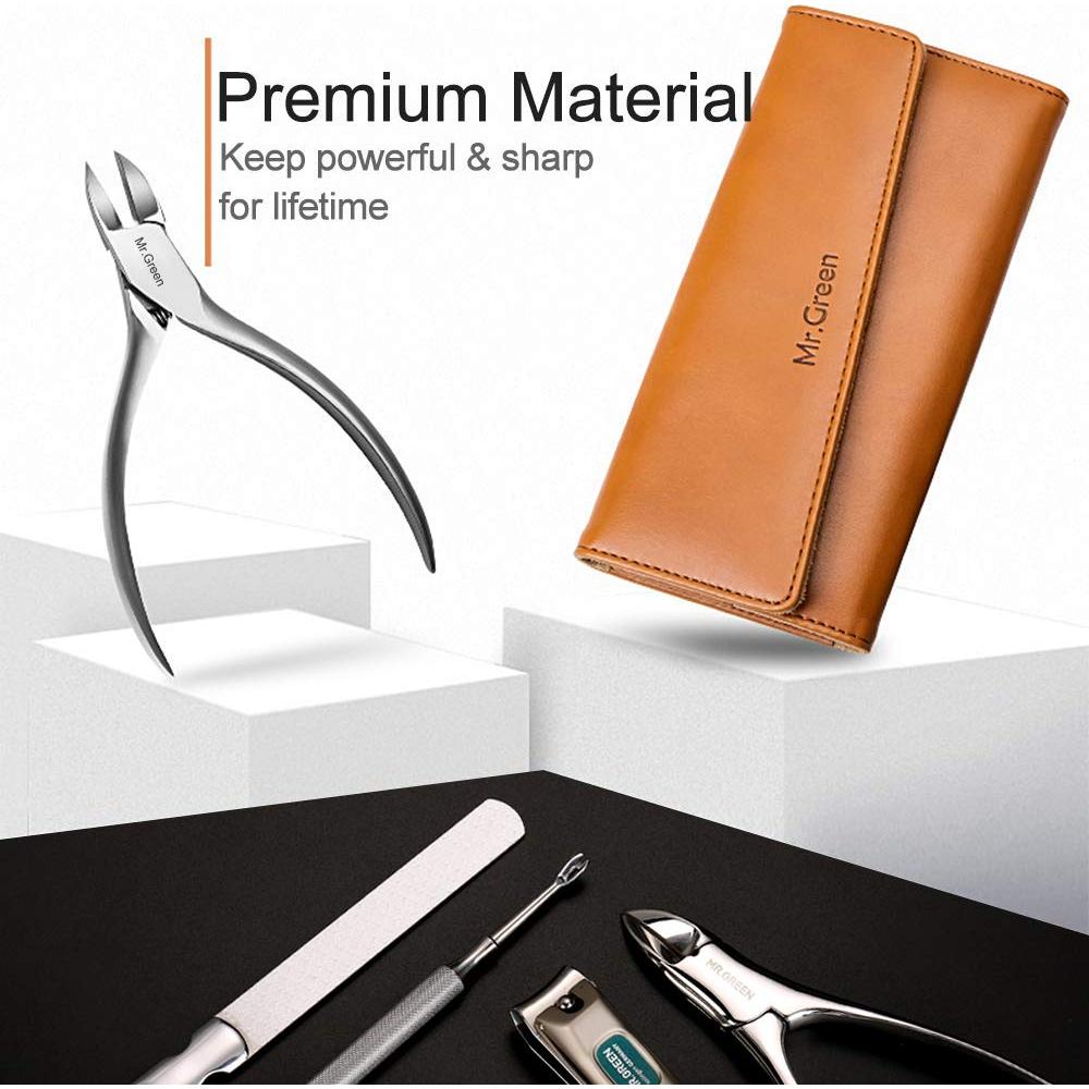 Juego de Manicura 4 Piezas MR.GREEN Acero Inoxidable Profesional