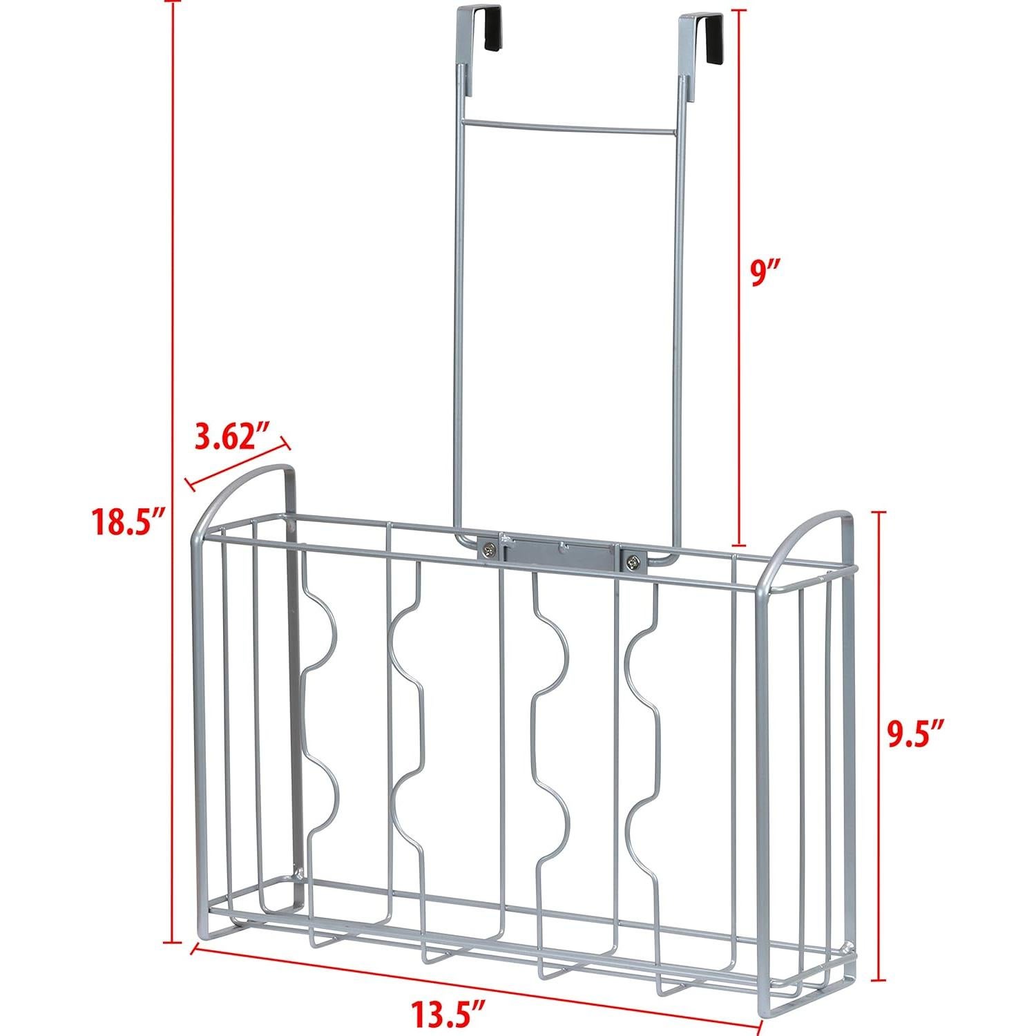 Organizador sobre puerta SimpleHouseware 12.45"x18.5" Plata