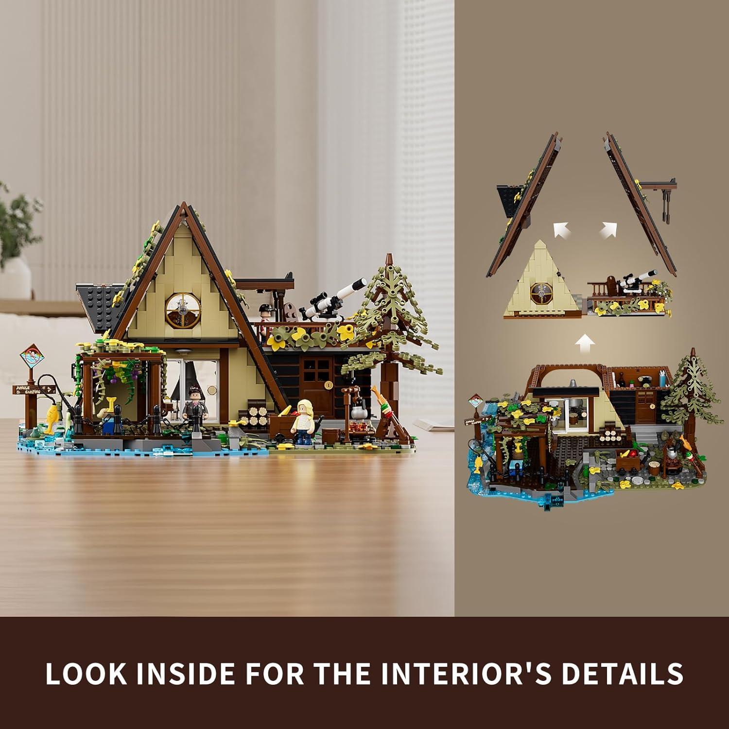 Set de Bloques Iluminados FUNWHOLE Chalet A-Frame 2061 Piezas