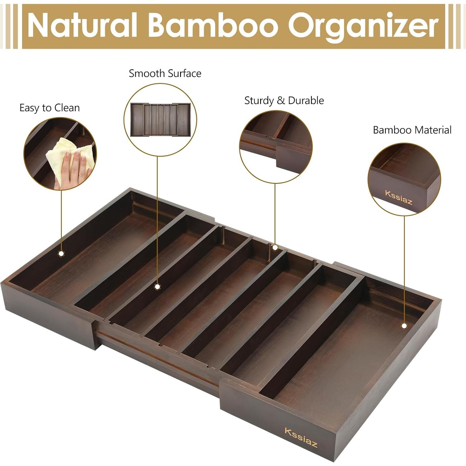 Cajón organizador de cápsulas de café Kssiaz marrón 32-51 cm