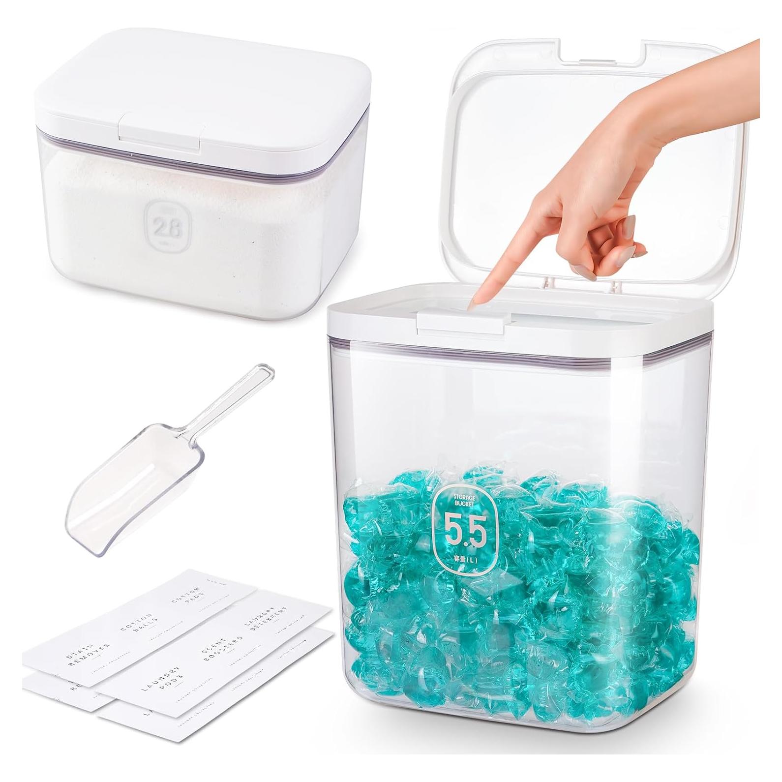 Contenedor de Polvo de Lavandería FACULX 8.3L con Tapa Hermética