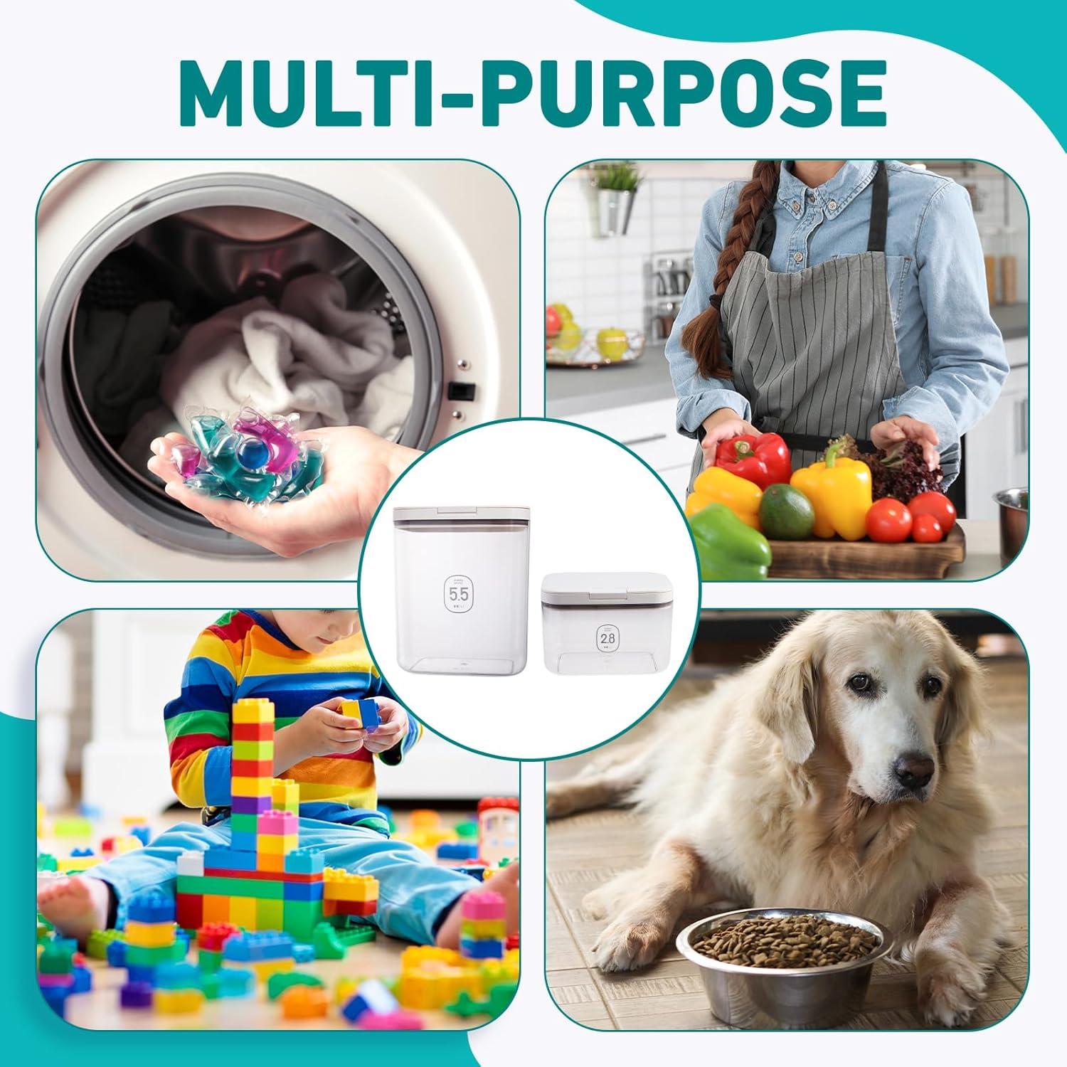 Contenedor de Polvo de Lavandería FACULX 8.3L con Tapa Hermética