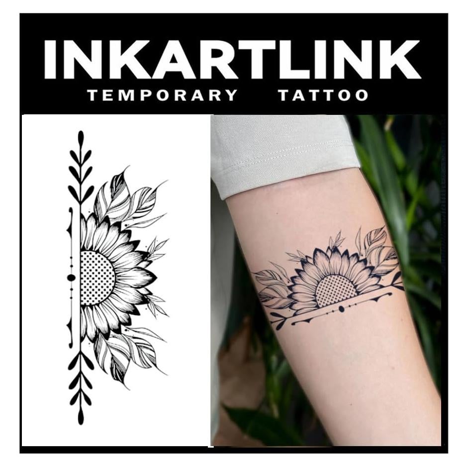 Tatuaje Semipermanente INKARTLINK Girasol 16x6cm Impermeable