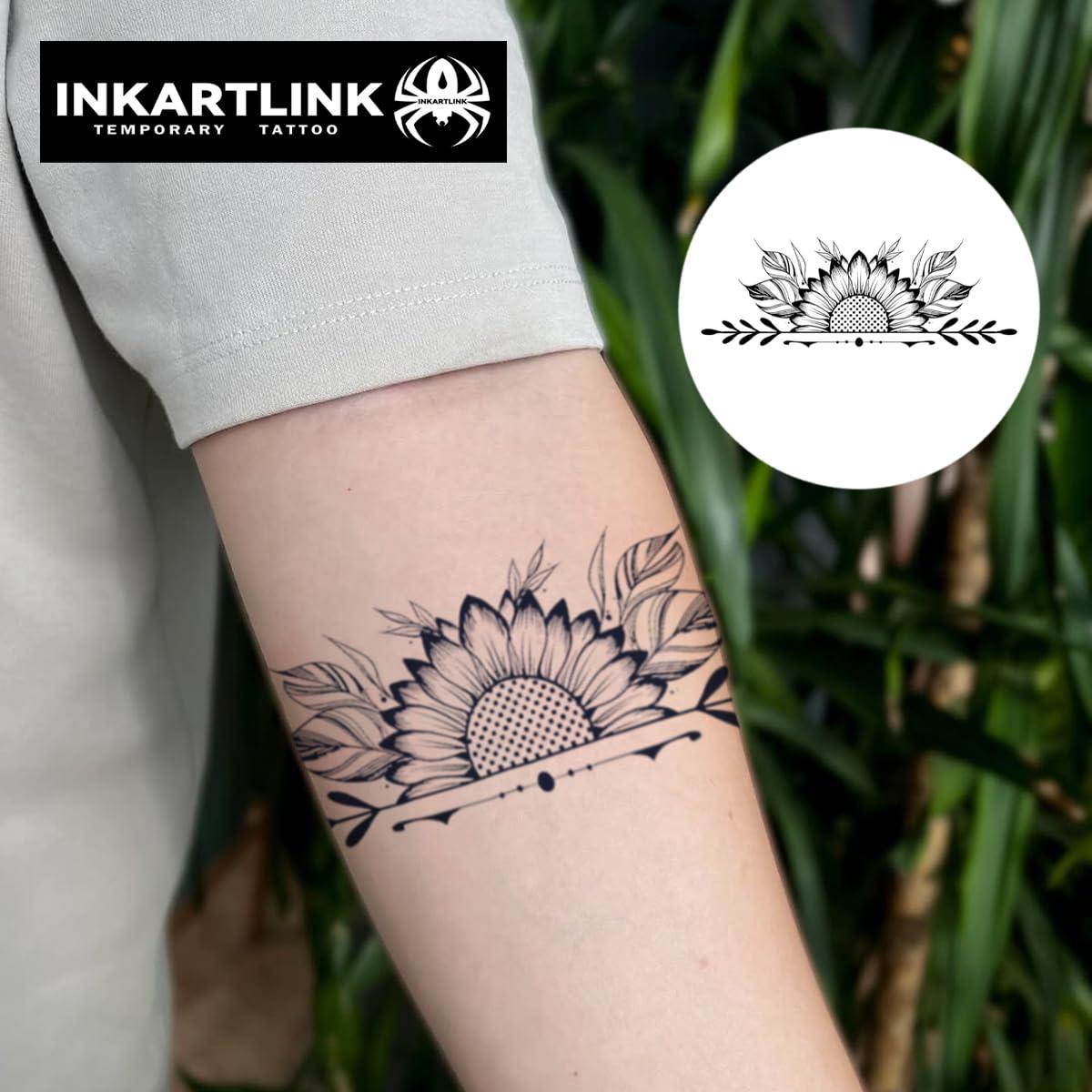 Tatuaje Semipermanente INKARTLINK Girasol 16x6cm Impermeable