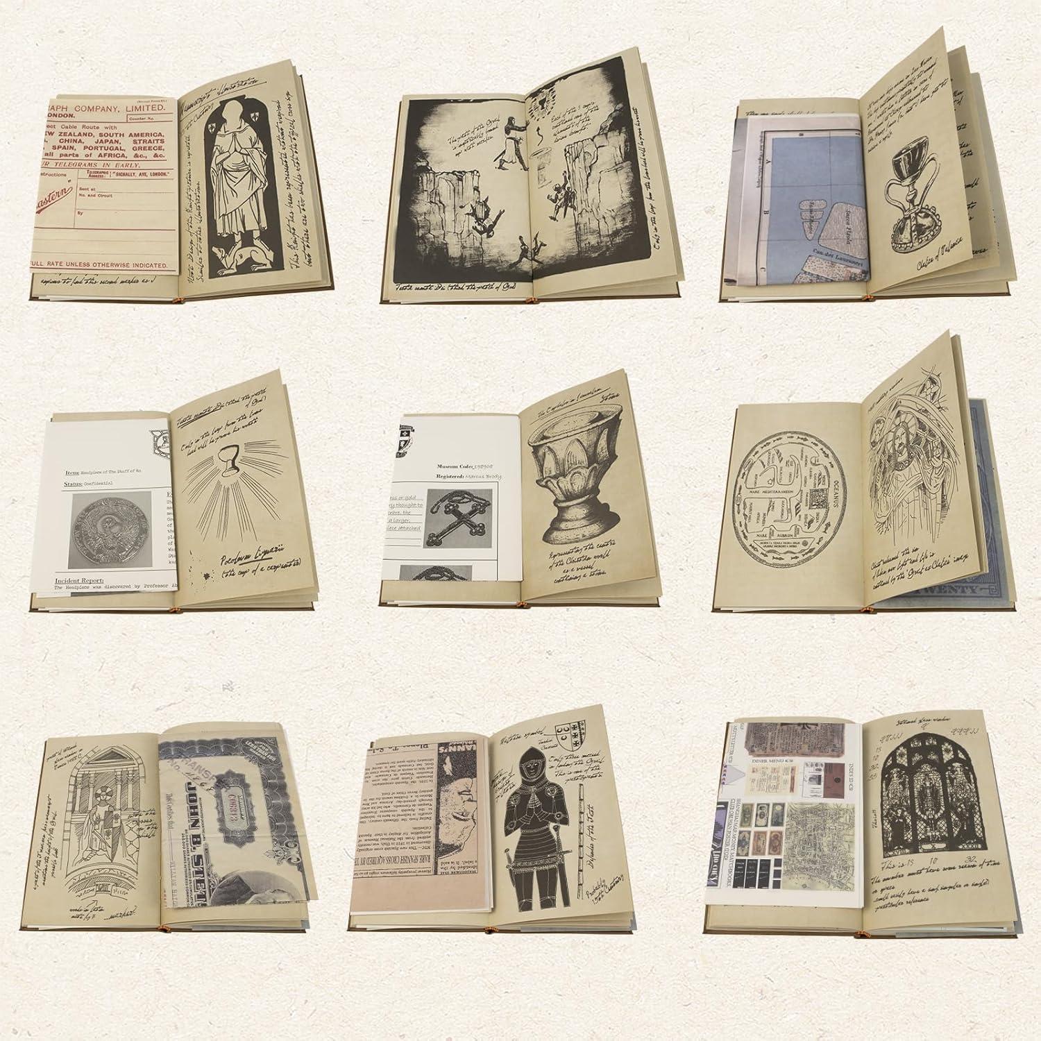 Diario del Santo Grial Bzuiawi 18x12 cm de Cuero Vintage