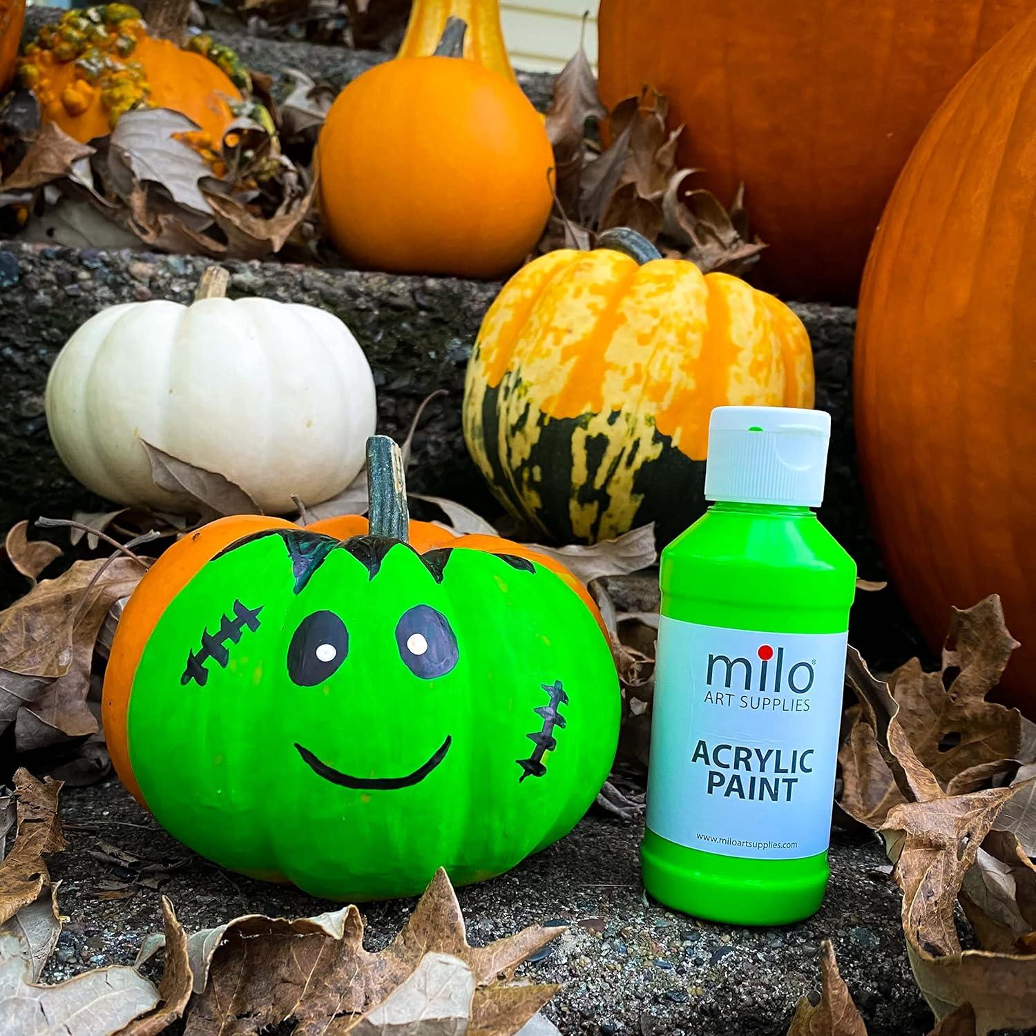 Juego de Pintura Acrílica Fluorescente Milo 6 Colores 4 oz