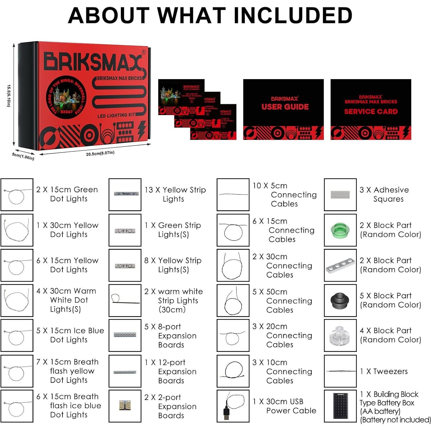 Kit de Iluminación LED BRIKSMAX para LEGO 10316 Rivendel