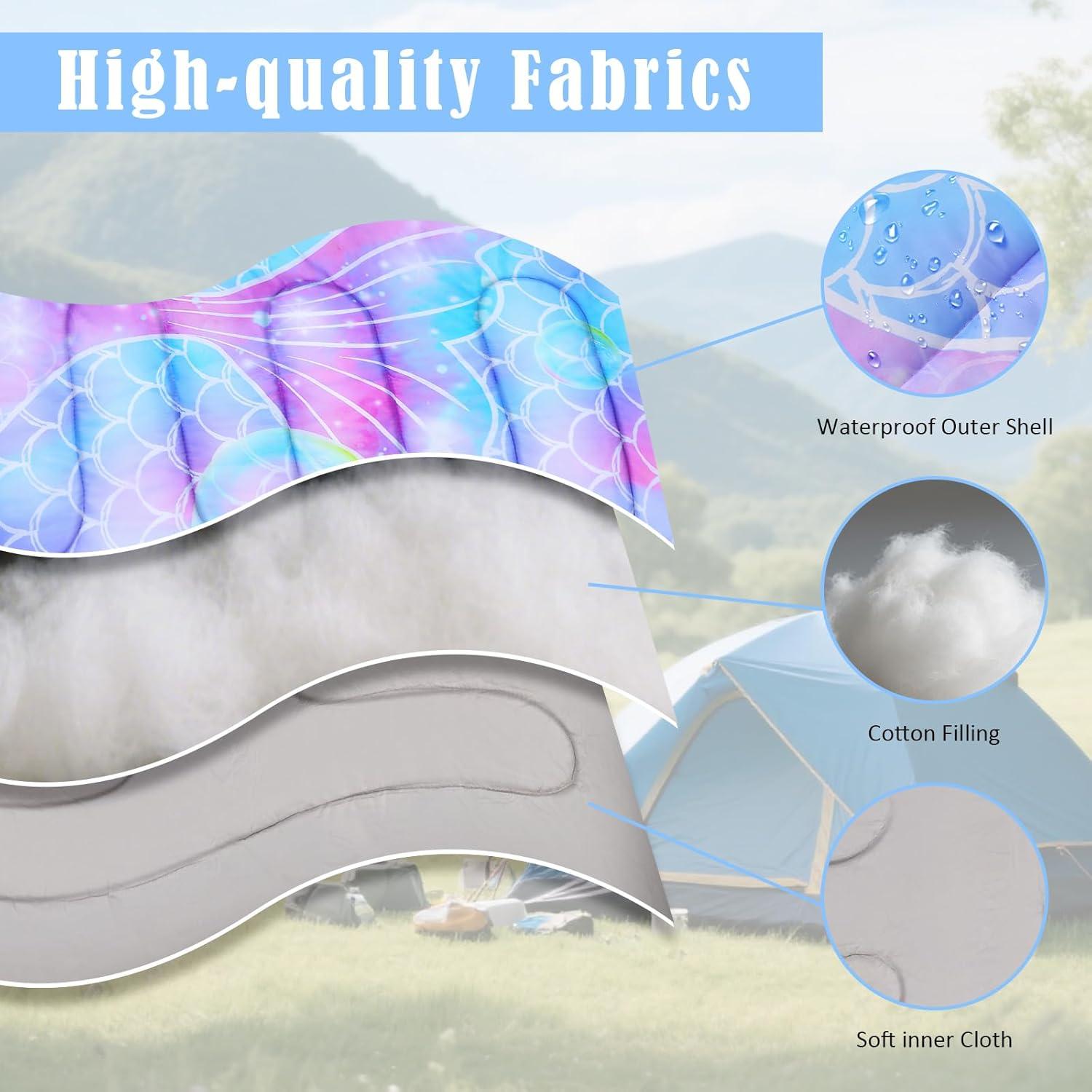 Saco de dormir infantil AuSletie 3 temporadas 178x70cm