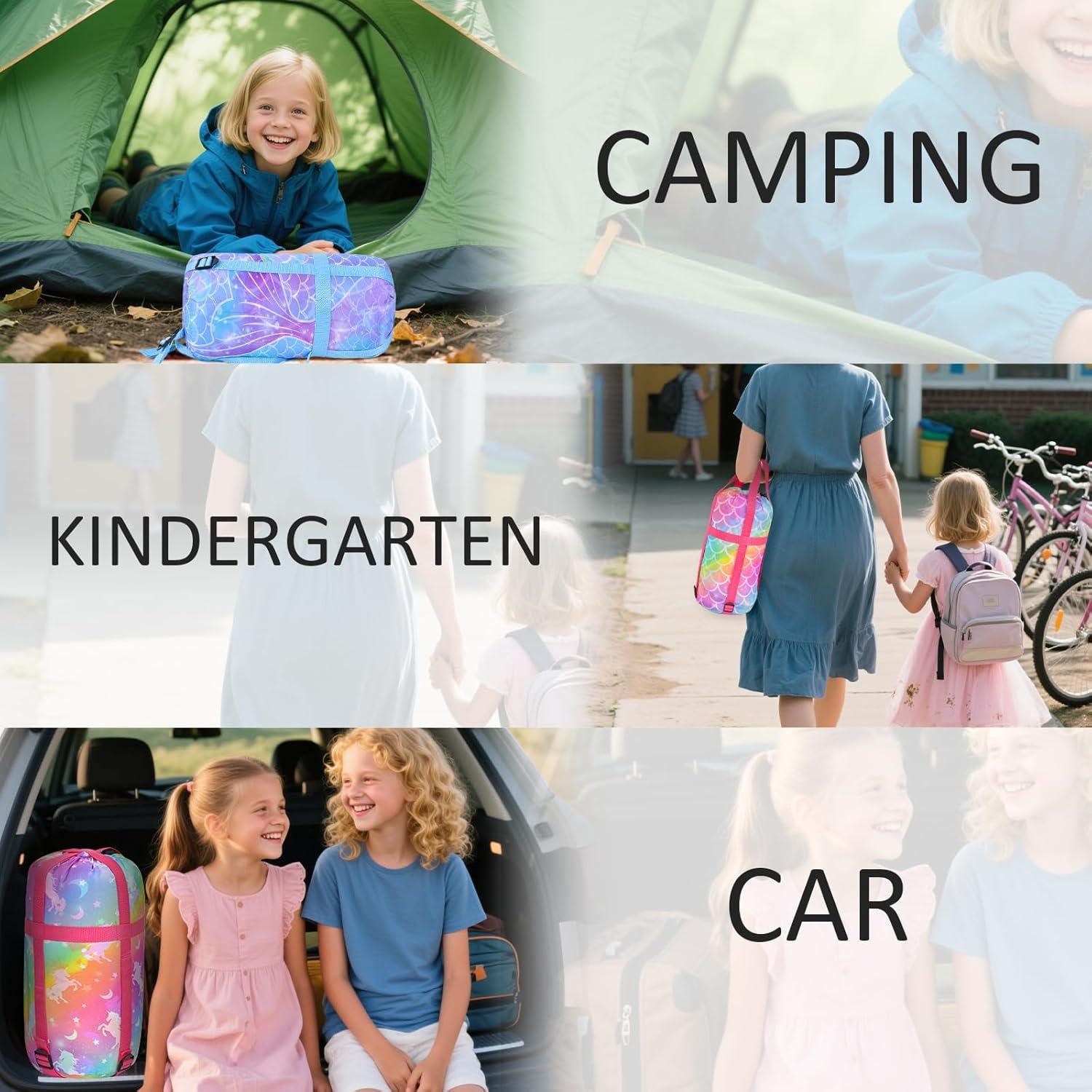 Saco de dormir infantil AuSletie 3 temporadas 178x70cm