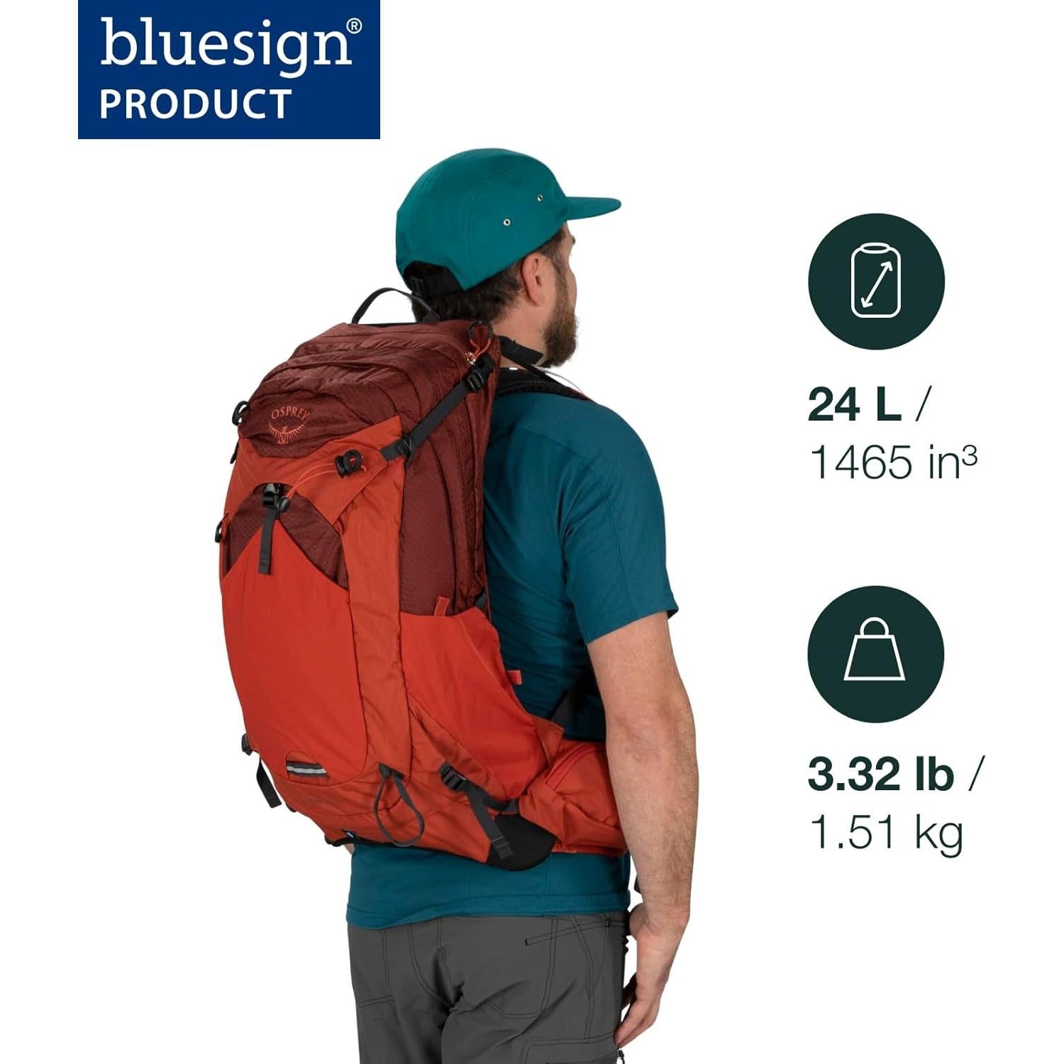 Mochila de senderismo Osprey Manta 24L con reservorio 2.5L