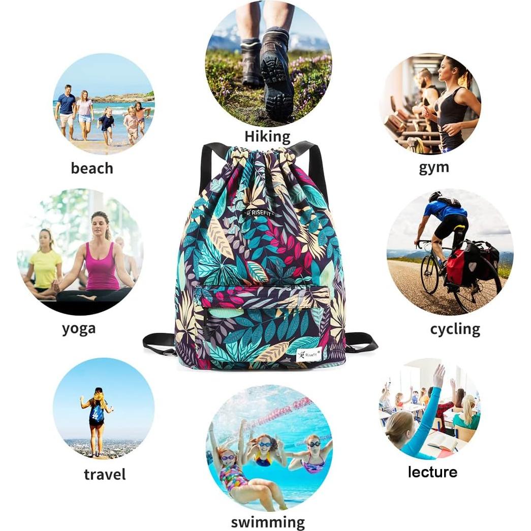 Mochila de Cuerda Impermeable Risefit 35L Unisex Azul