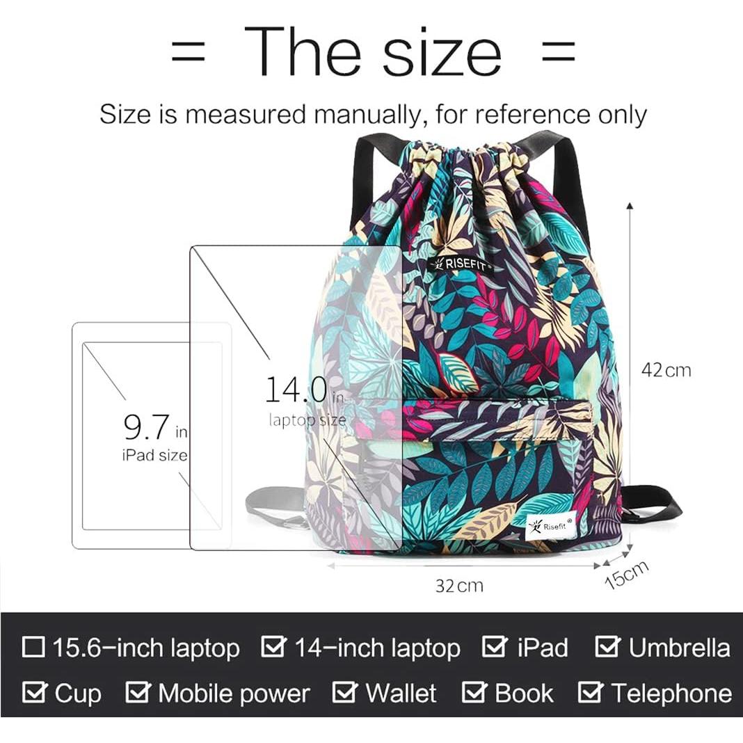 Mochila de Cuerda Impermeable Risefit 35L Unisex Azul