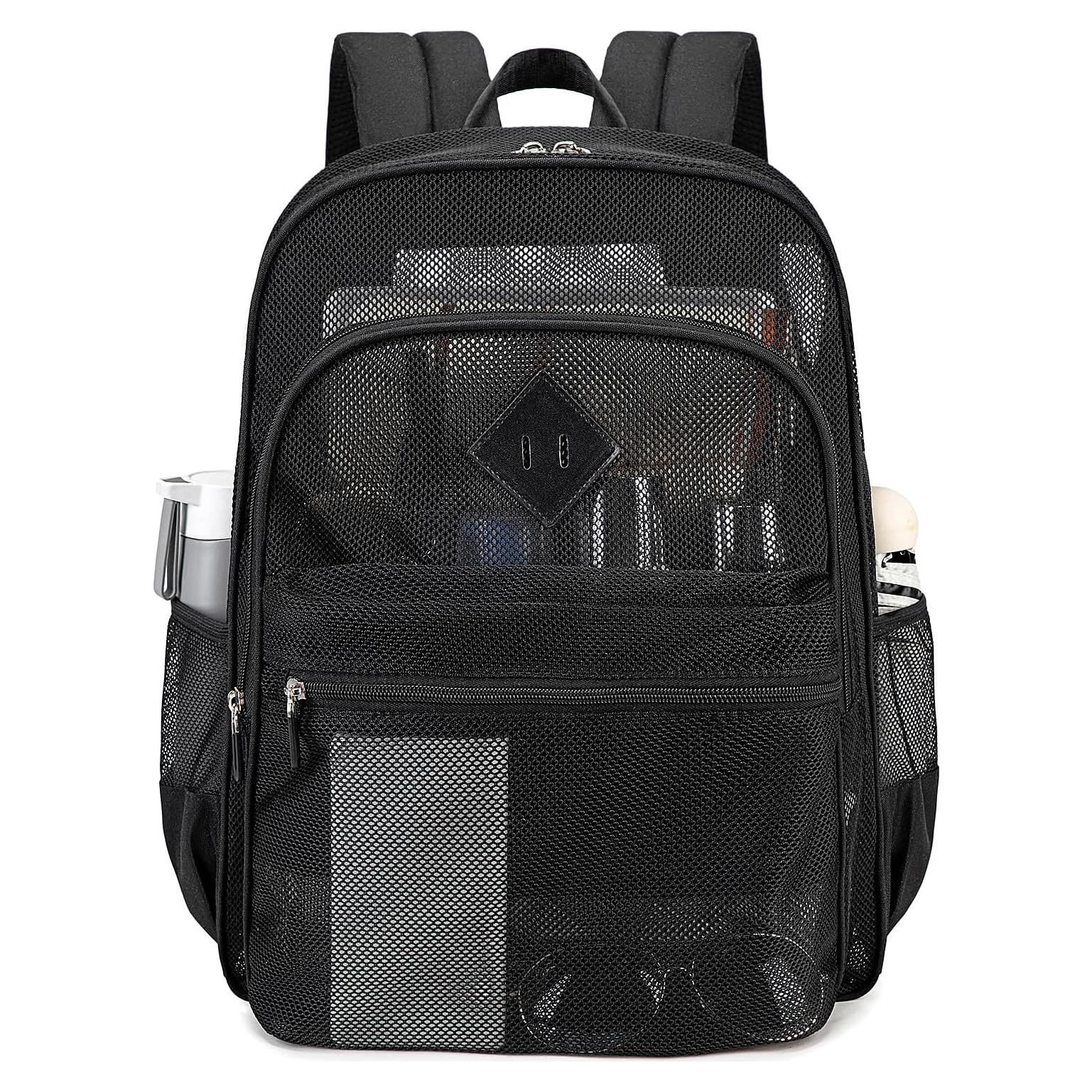 Mochila de Malla Resistente MOONBABY 33x14x44cm Negra