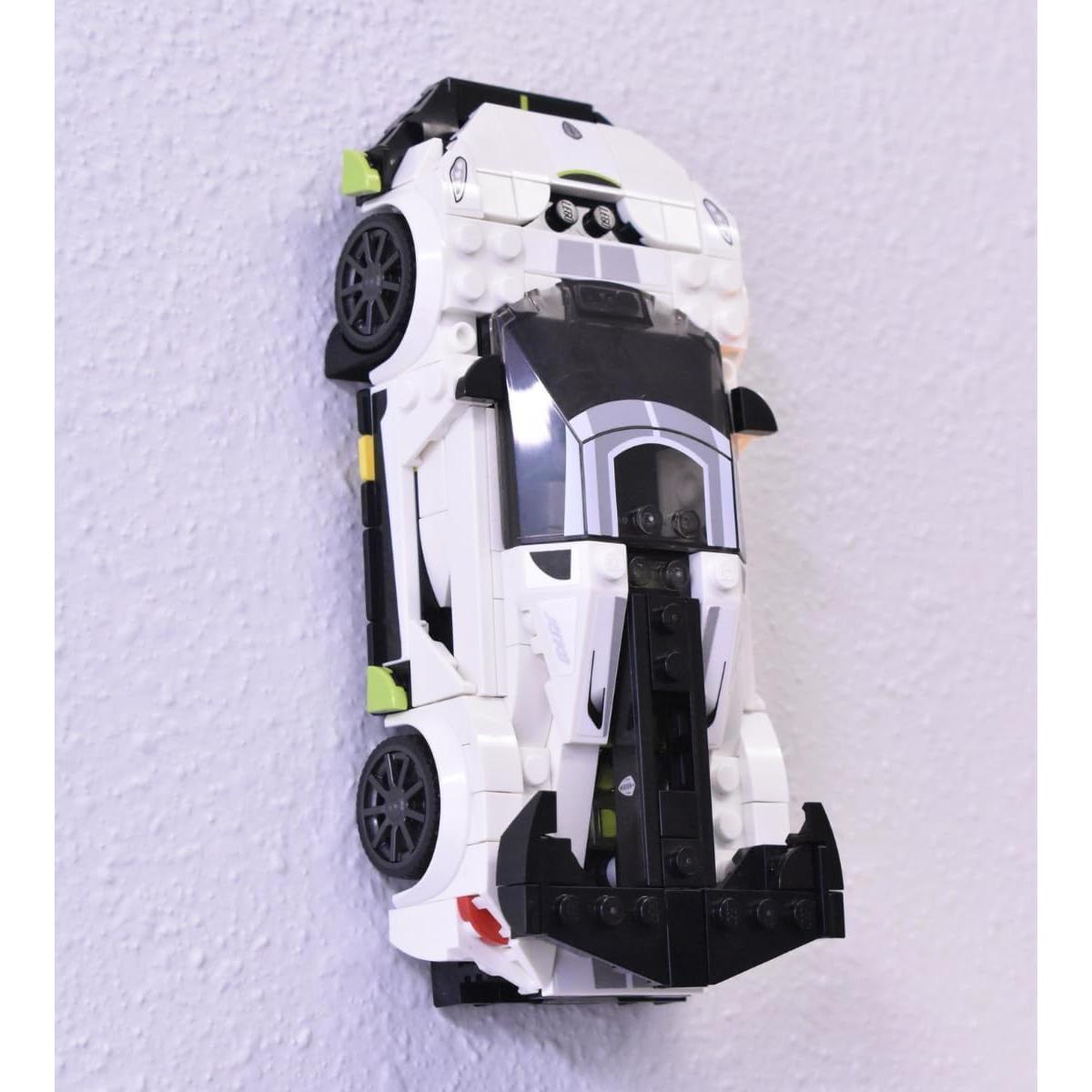 Soporte de Pared para Autos Lego Speed Champions - Negro - 10 Pzas