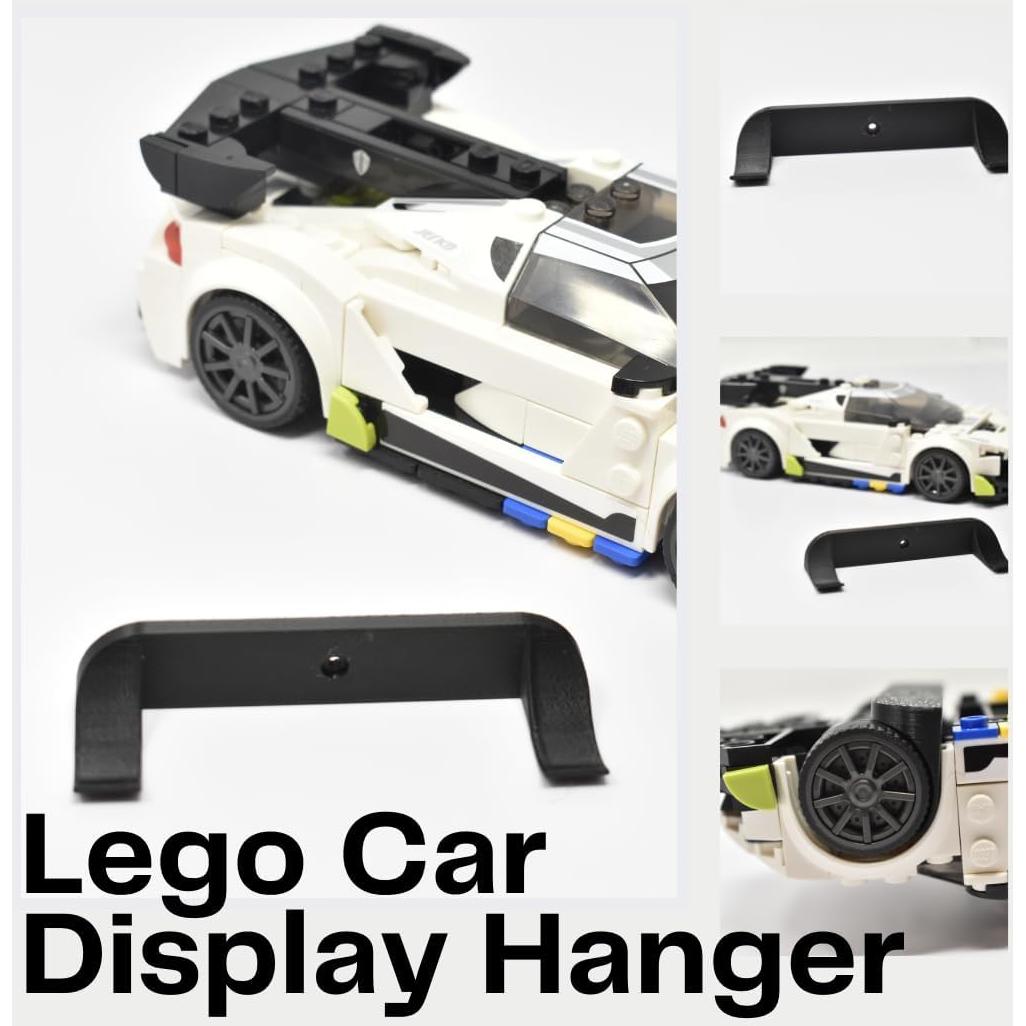 Soporte de Pared para Autos Lego Speed Champions - Negro - 10 Pzas