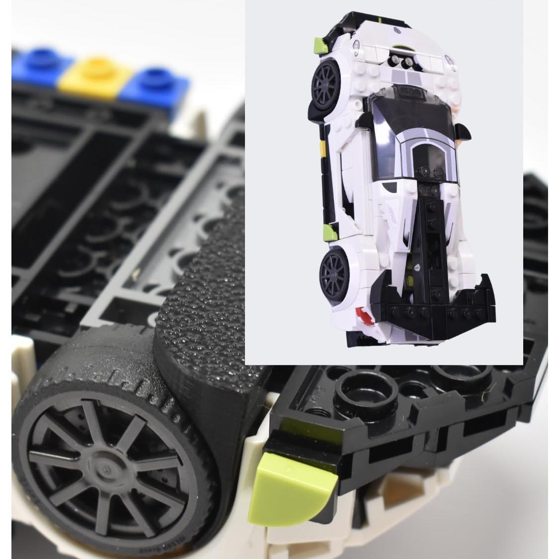 Soporte de Pared para Autos Lego Speed Champions - Negro - 10 Pzas