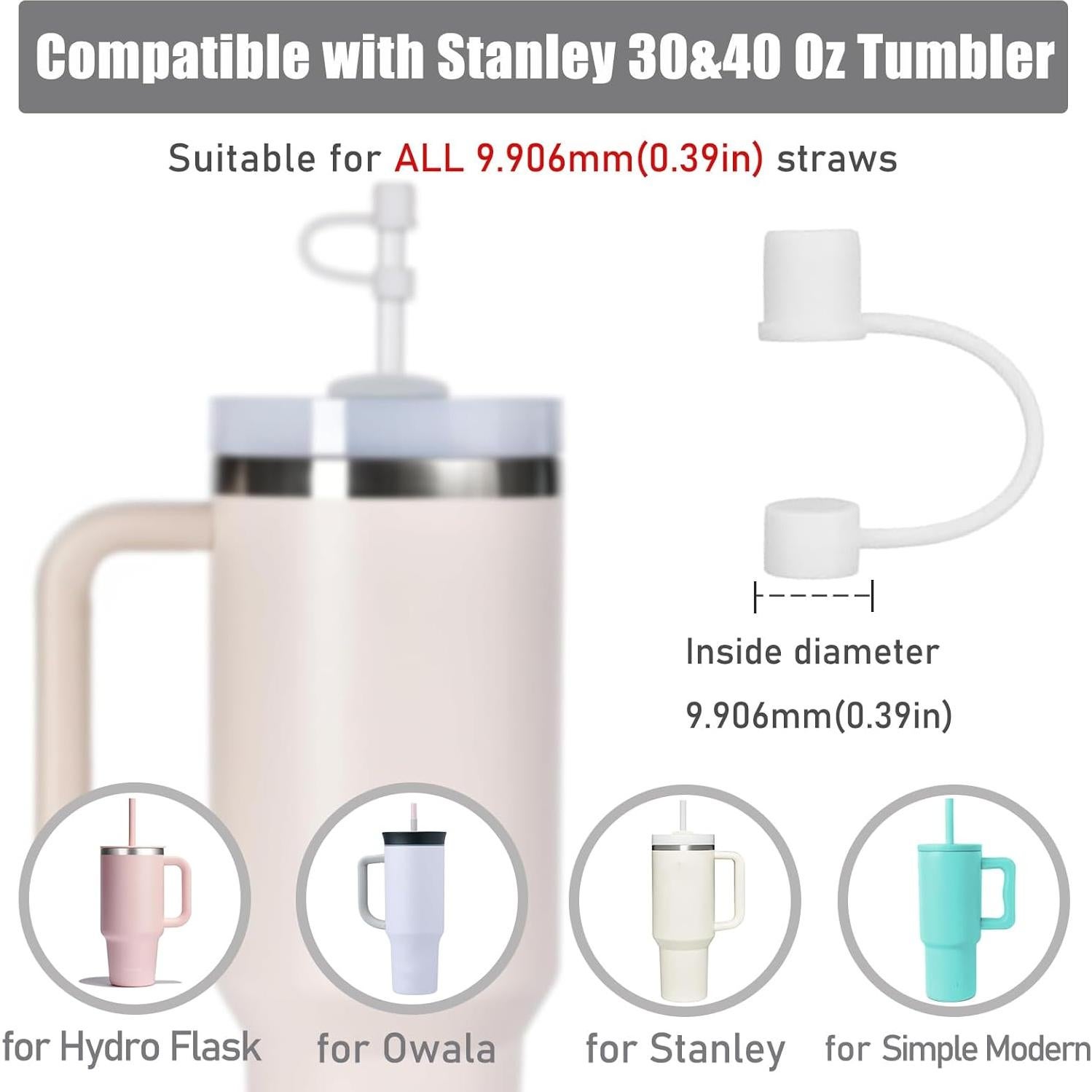 6 Tapas de Silicona CEDIDJAC para Pajitas 10mm - Reutilizables