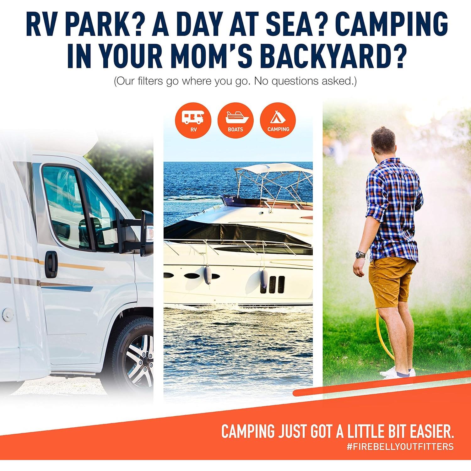 Filtro de Agua Inline Firebelly Outfitters - Paquete de 2