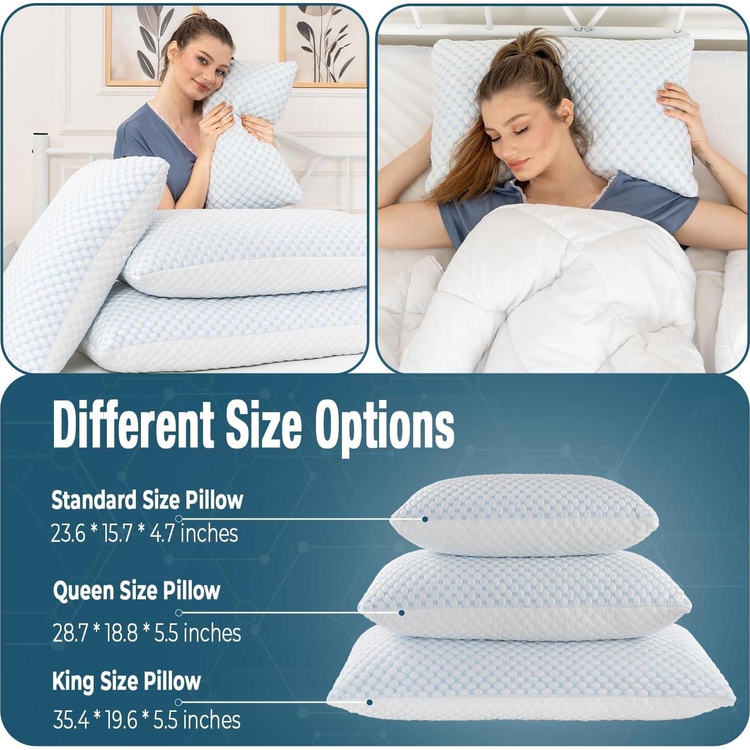 Almohada de Gel Viscoelástica Alkamto Estándar 61x41cm